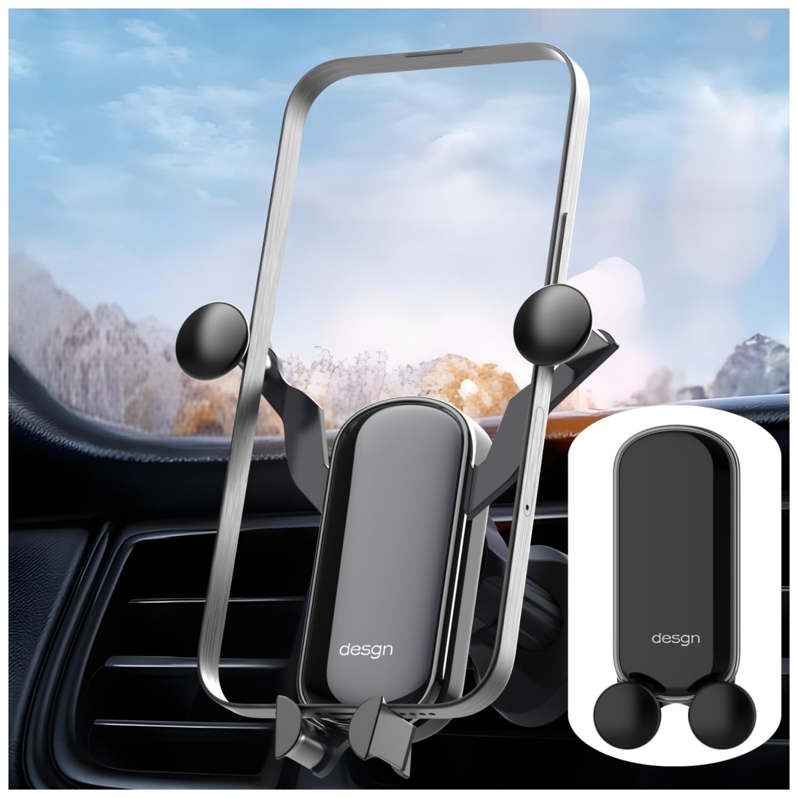 Nijizs Phone Holders For Your Car With Metal Hook Clip, Hands-Free Car Phone Holder, Air Vent Cell Phone Car Mount Fit For Iphon