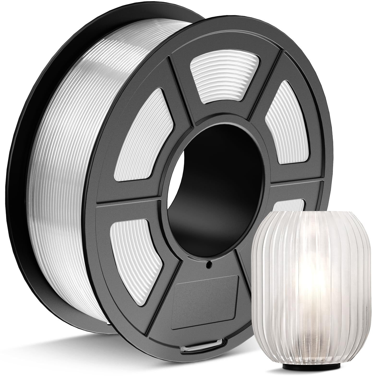 JAYO PETG Filament 1.75mm Clear 1.1 KG, Strong Toughness PETG 3D Printer Filament Dimensional Accuracy +/- 0.02 mm, 2.4lbs Spool