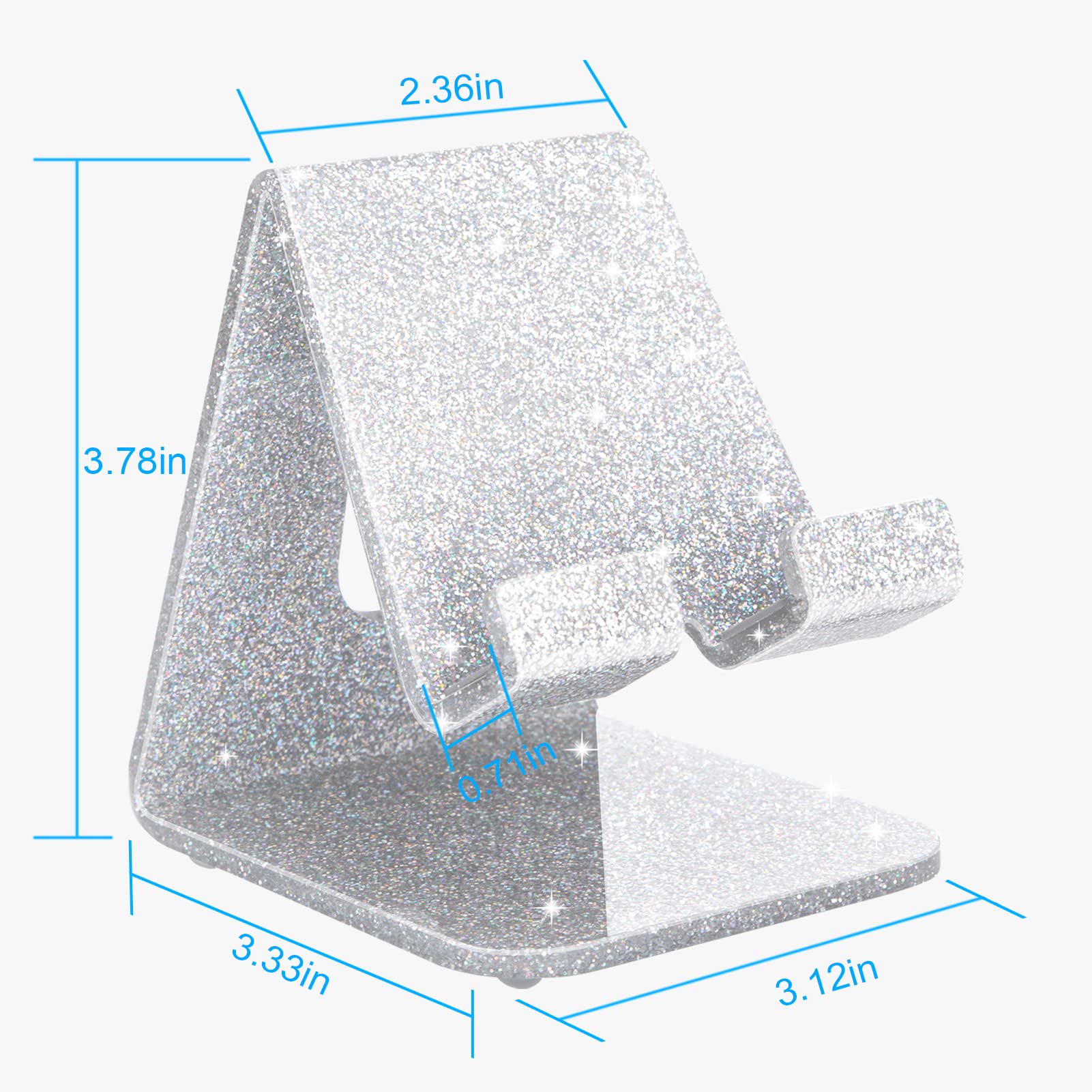 Crpich Acrylic Cell Phone Stand, Portable Phone Holder, Phone Stand For Desk, Compatible With Phone15 14 13 12 Pro Max Mini 11 X