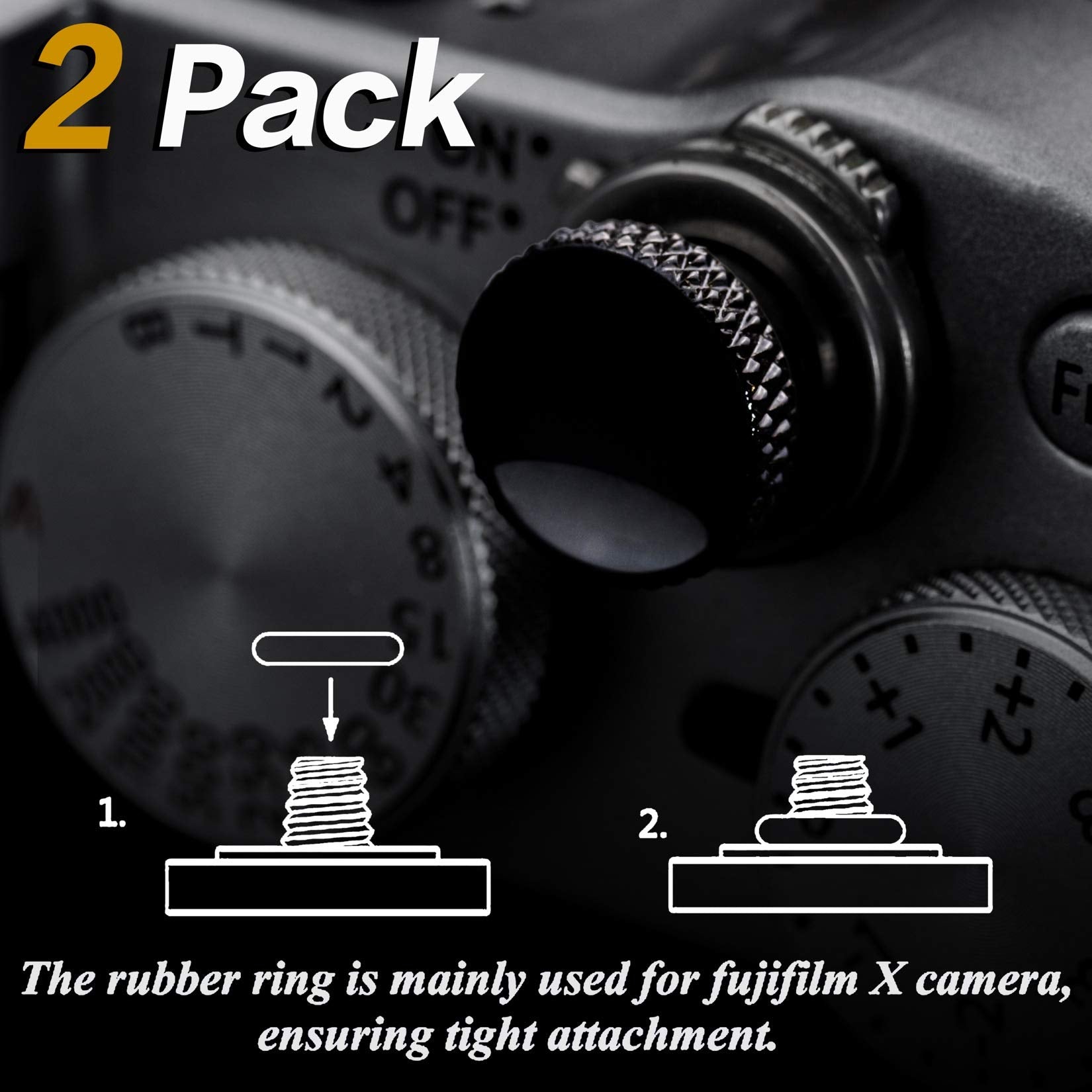 Camera Shutter Button (2 Pack/Black) Upscale And Delicate Soft Shutter Release Button