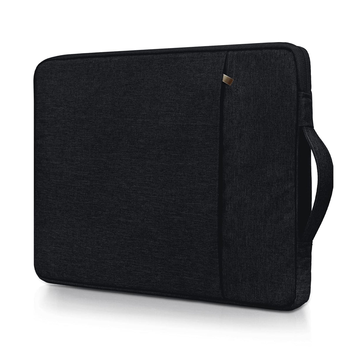 RAINYEAR 14' Laptop Sleeve Case Compatible with 14 Inch Notebook Computer Chromebook Handbag with Handle Front Pocket Padded Briefcase Protective Carrying Bag,Black