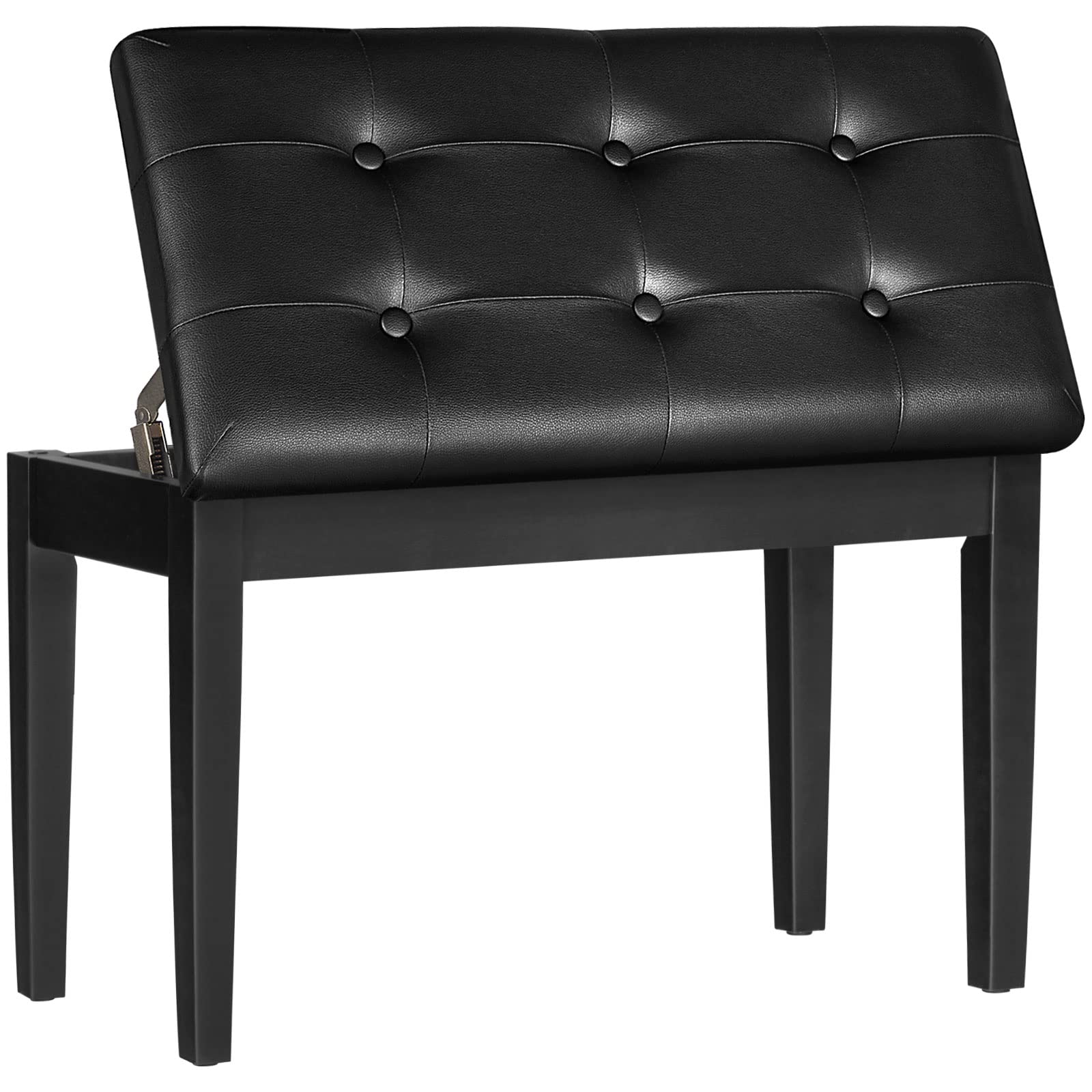 HOOBRO Duet Piano Bench with Padded Cushion and Storage Compartment for Music Sheet, Music Bench, Piano Stool, Vanity Chair, Hol