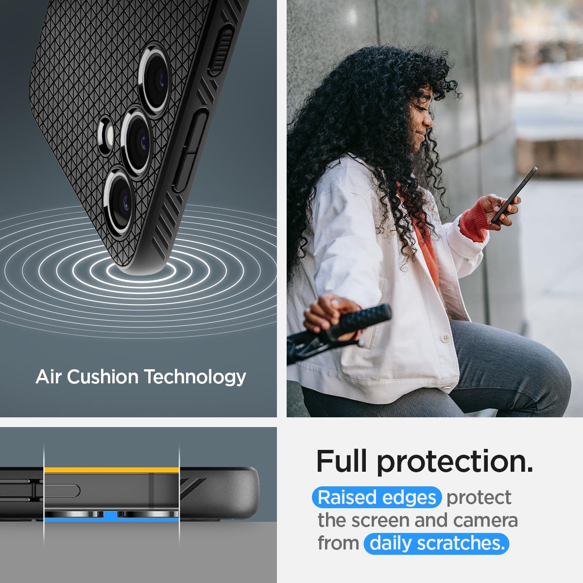 Spigen Liquid Air Designed For Galaxy S24 Case (2024) [Military-Grade Protection] - Matte Black