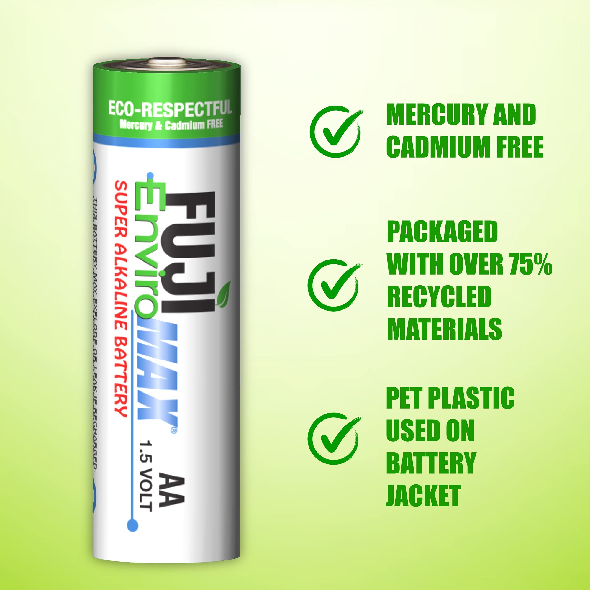 Fuji Enviromax 4300Bp24 Enviromax Aa Super Alkaline Batteries (24 Pack), White, One Size Fits All