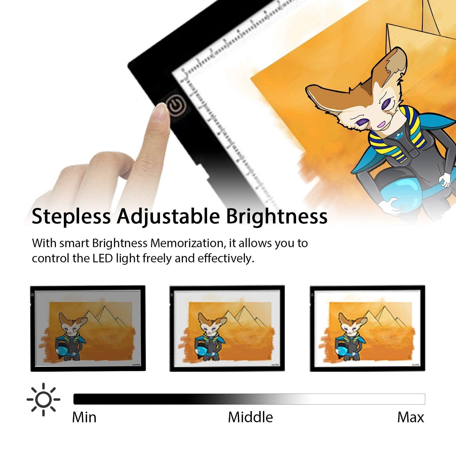 Huion A3 Light Box For Tattoo Tracing   Ac Powered