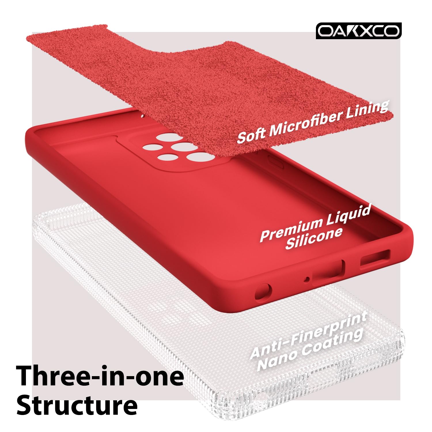 Oakxco For Samsung Galaxy A52 5G Case Liquid Silicone Grip Bumper, Cute Thin Slim Soft Rubber Tpu Plain Smooth Gel Cover For Wom