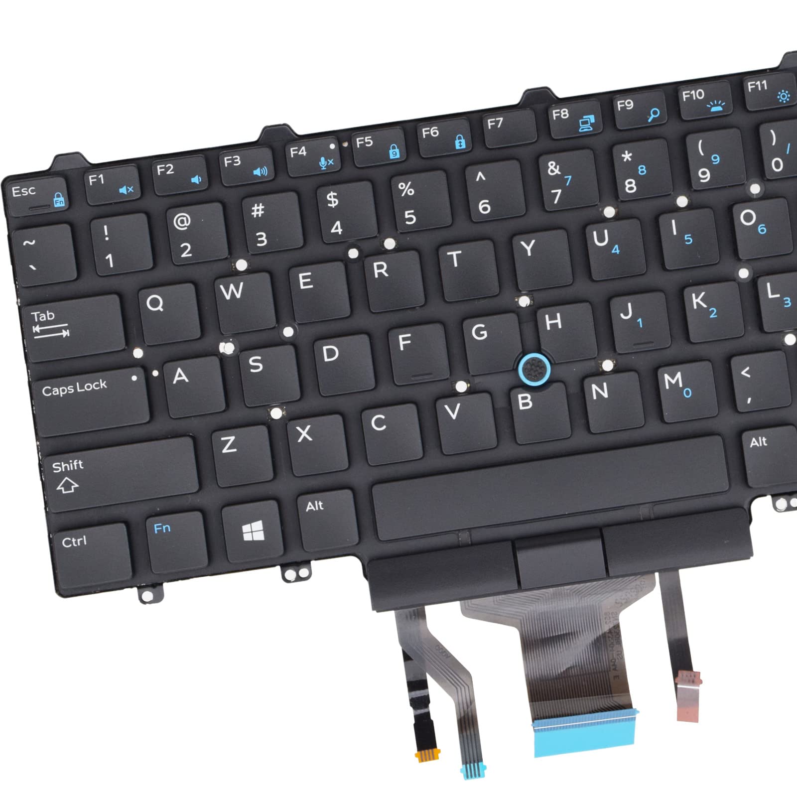 Tlbtek Backlight Keyboard Replacement With Pointer Compatible With Dell Education E5450 E5470 E5480 E7450 P40G E7470 E7480,Latit