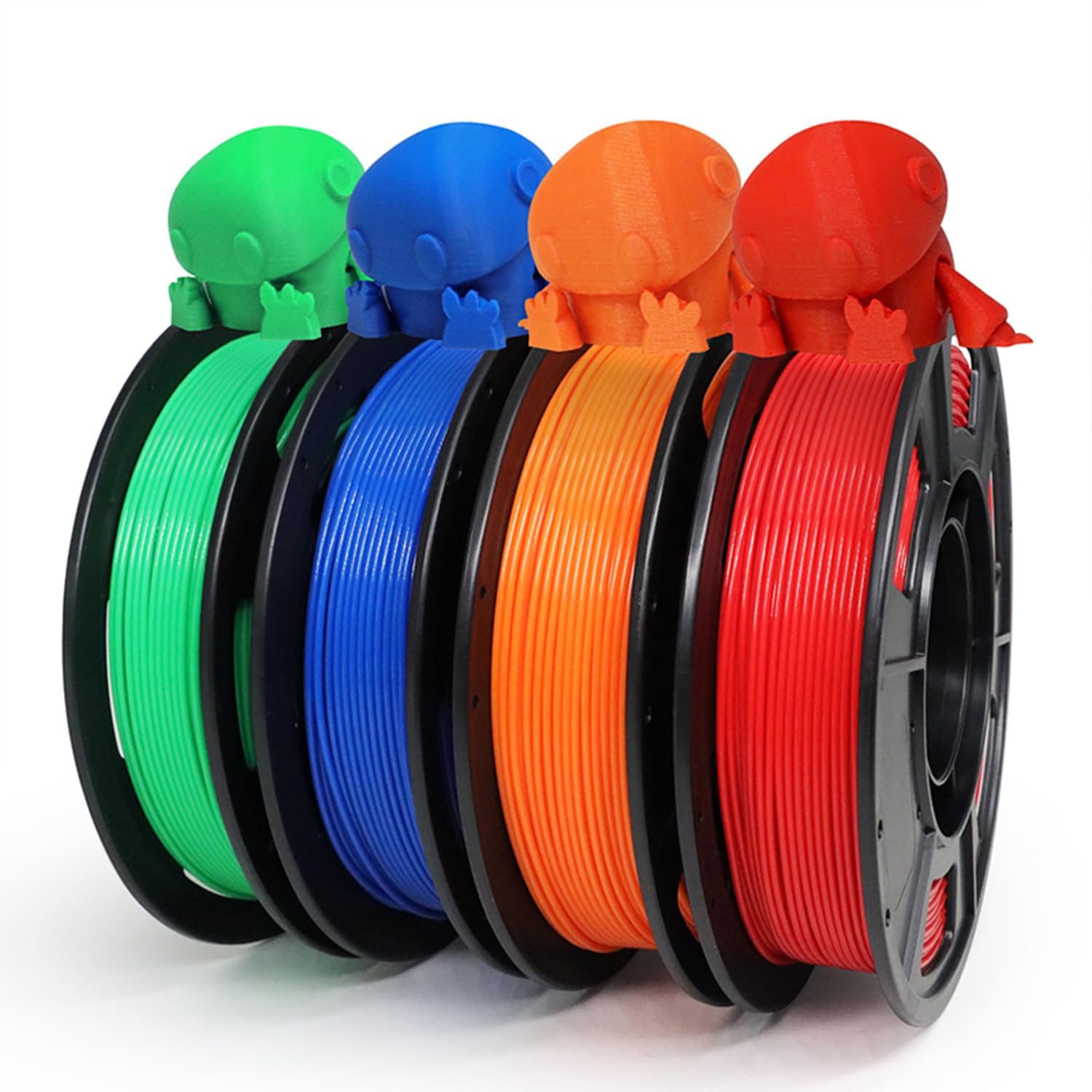 YOUSU PLA Plus Filament 1.75mm Bundle 4x250g, 4 Pack 1 KG PLA+ Sample 3D Printer Filament, 3D Printing Multi Pack Filament Dimen