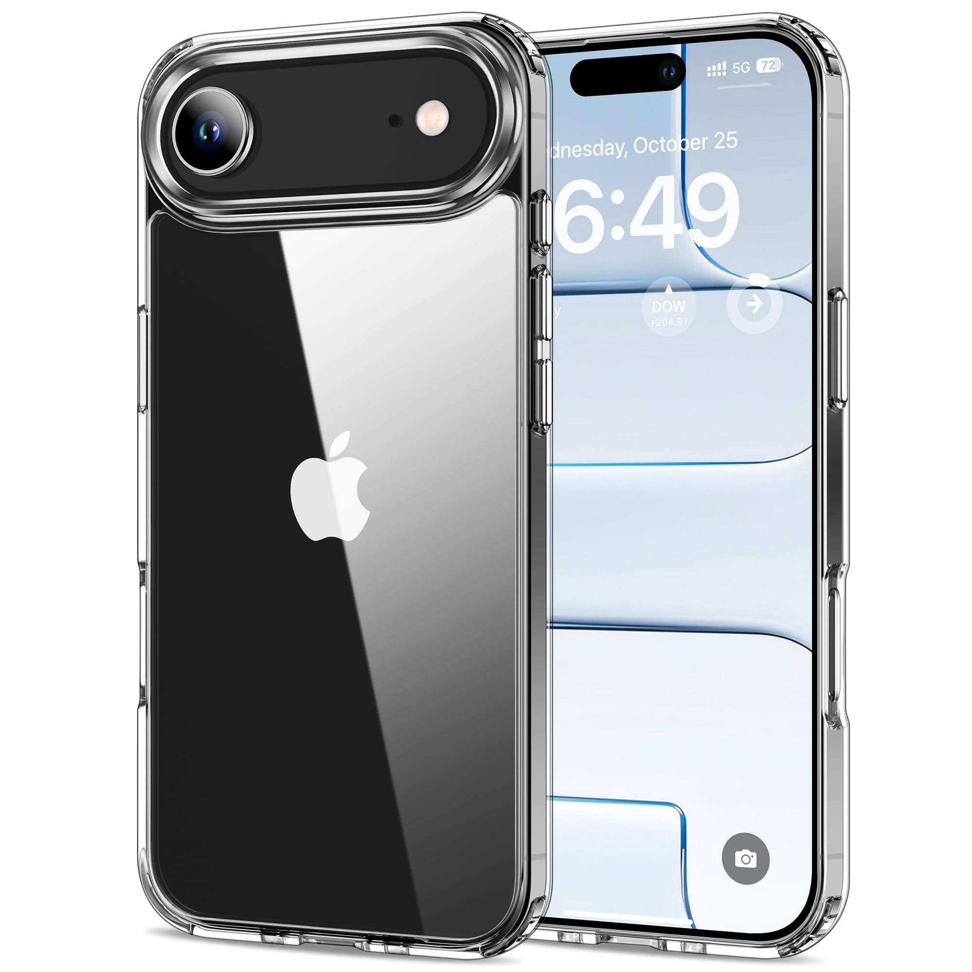 HOOMIL Case for iPhone Air 6.5-Inch, Non-Yellowing, Drop Protection, Anti-Scratch Transparent Hard Back Phone Cover - Crystal Cl