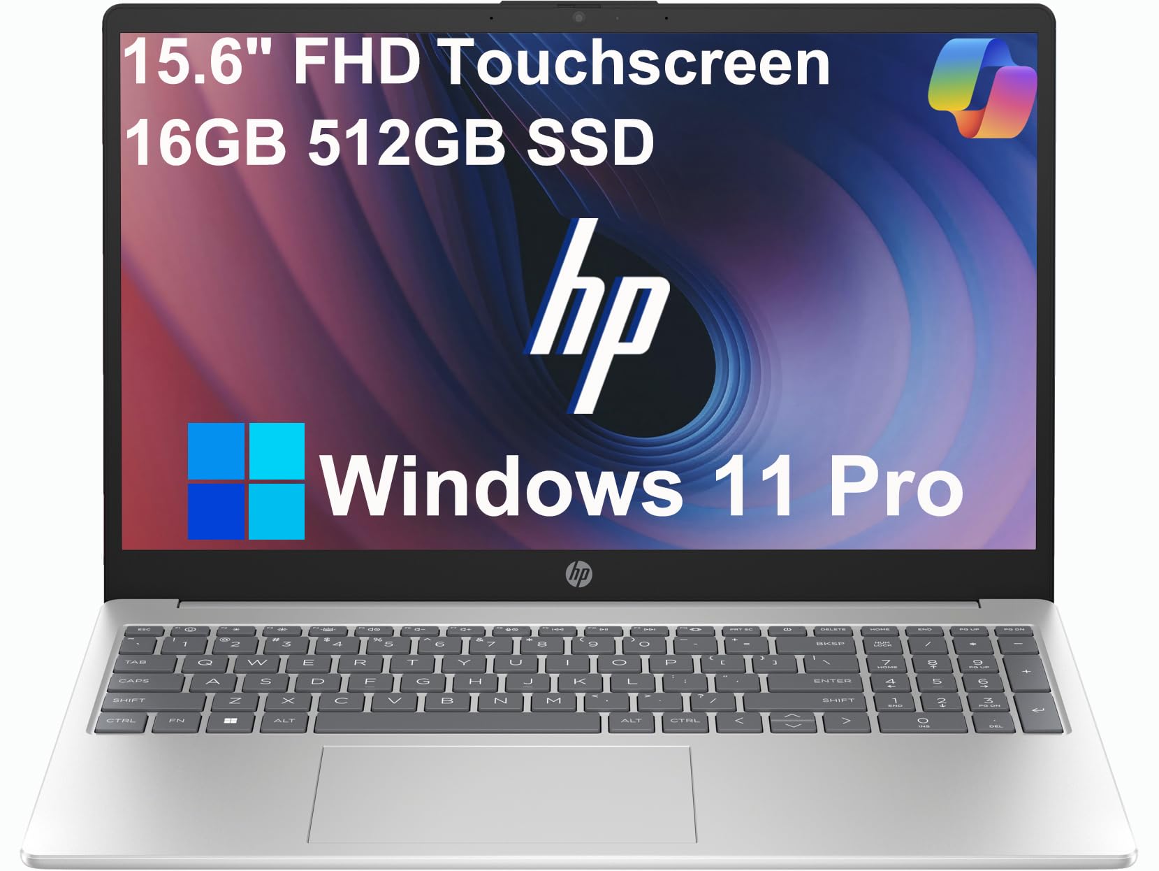 HP 15 Laptop (15.6 FHD Touchscreen, Intel Core i5-1334U (> i7-1255U), 16GB RAM, 512GB SSD) for Business, Students, Home, 10-Hour