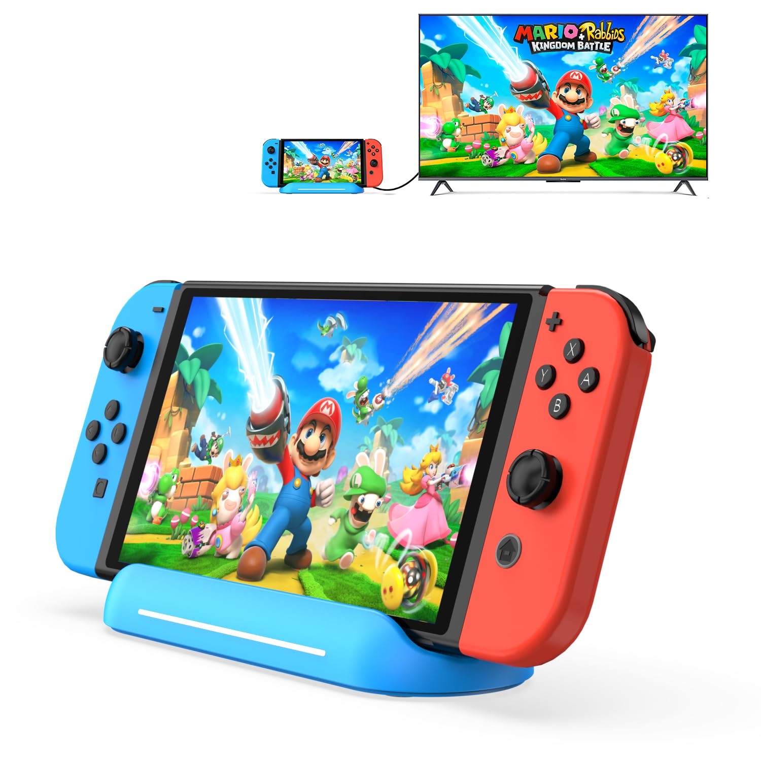 5 in 1 Switch Dock for Nintendo Switch OLED TV Adapter Switch Docking Station with HDMI USB 3.0 Port Type C Charging Type C Conn
