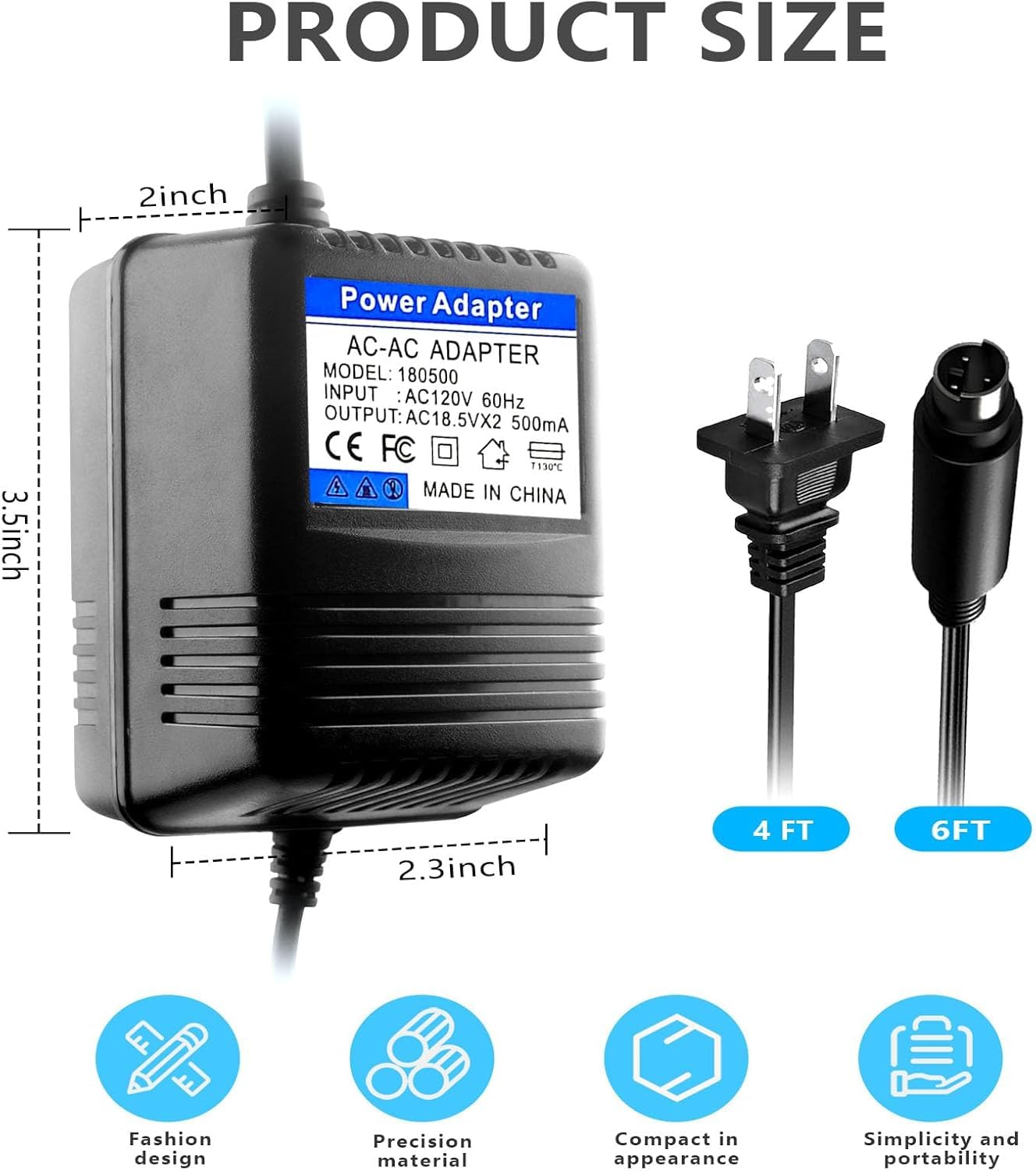 Upmmud 18.5Vx2 Power Adapte For Behringer Xenyx 502, 802, 1002,For Eurorack Mixers (Fx-18B-Mp3),Psv3Ul, Mxvl3 Mx602A, Ub502, Ub8