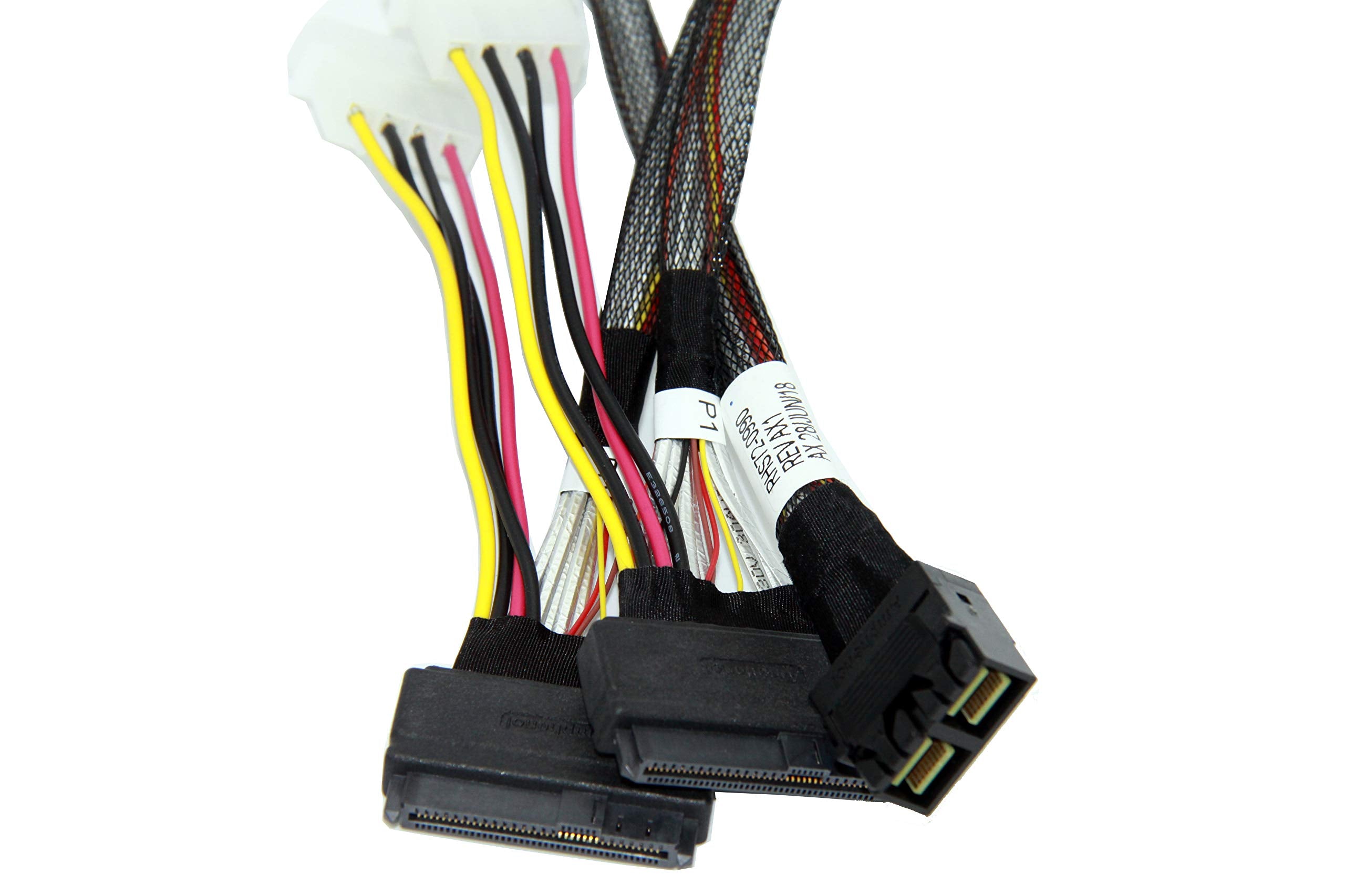 Diliving Lsi94Xx Series Dedicated 2*Minisas Hd 8X To 2*U.2 Nvme Ssd,Sff 8643 72Pin To 2*Sff 8639 68Pin Cable 75Cm(Broadcom Mpn 0