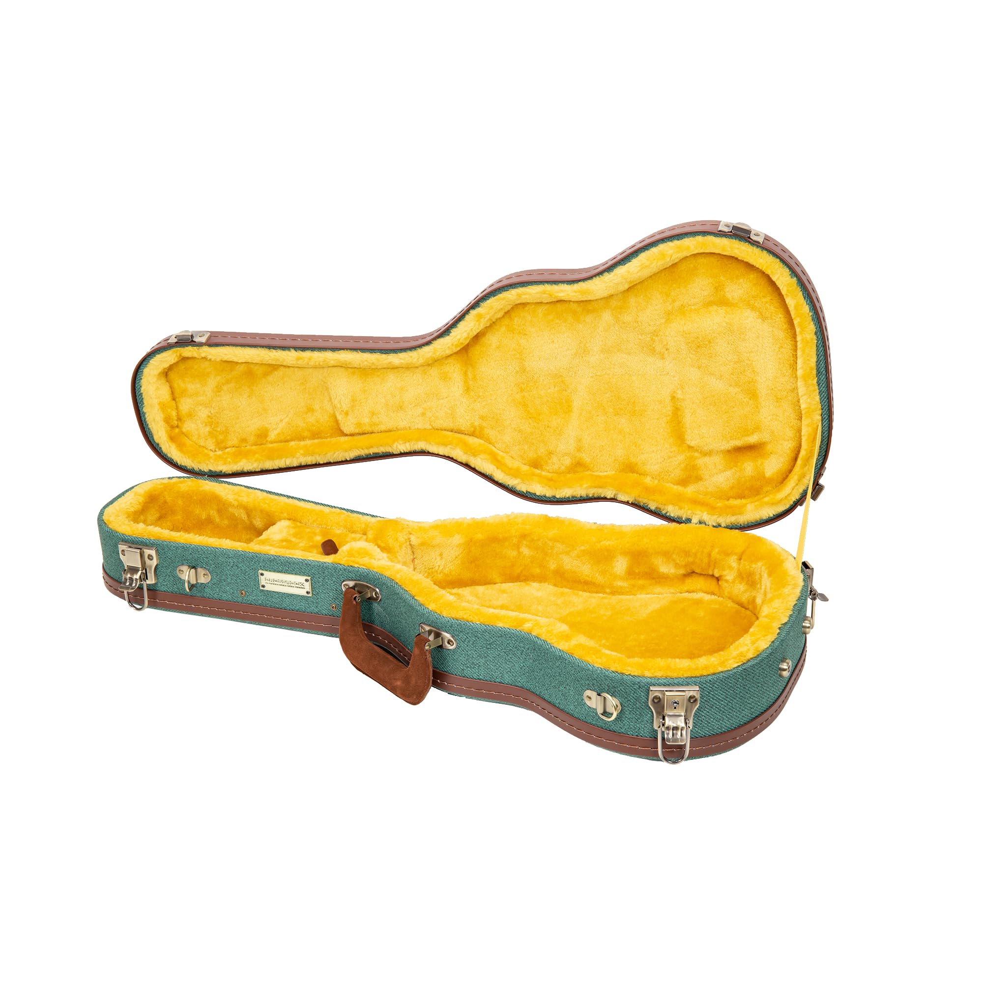Crossrock Master Series Tenor Ukulele Case For 27 Large Body | Malachite Blue Eco Tweed Fabric, Re-Engineered Shell, Backpack