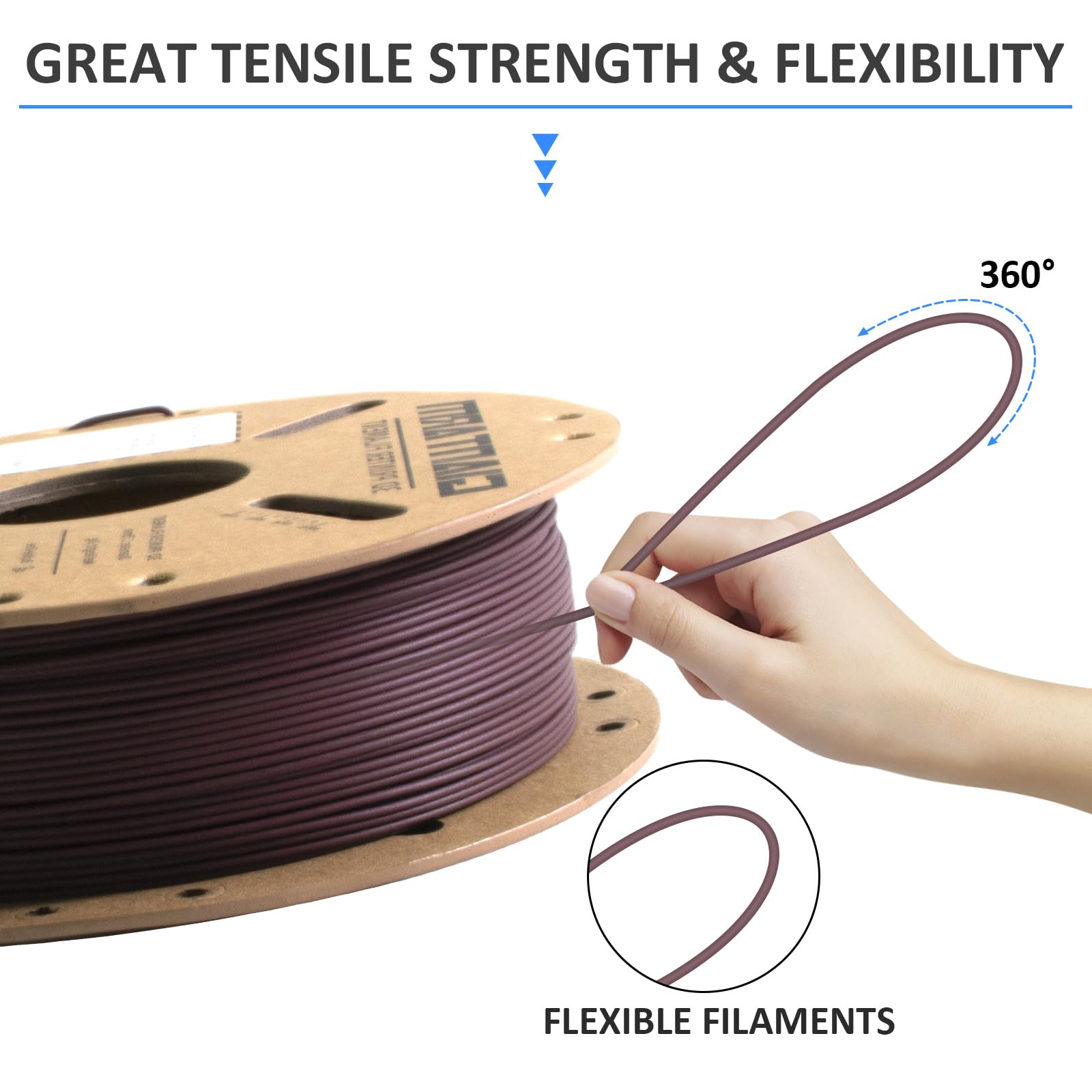 Giantarm Carbon Fiber Filament 1.75Mm 3D Printer Filament, Brick Red Carbon Fiber Pla Filament, 1Kg(2.2Lbs) Spool, 1.75Mm Dimens