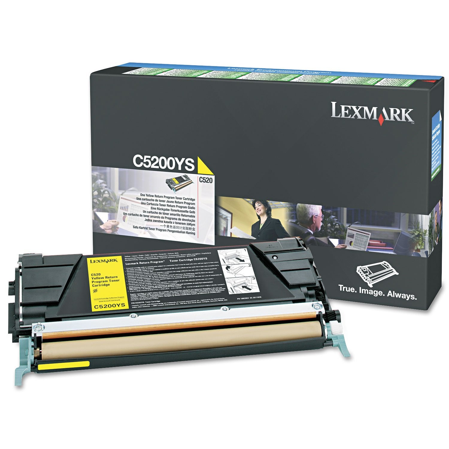 Lexmark C5200Ys C5200Ys Toner, 1500 Page Yield, Yellow