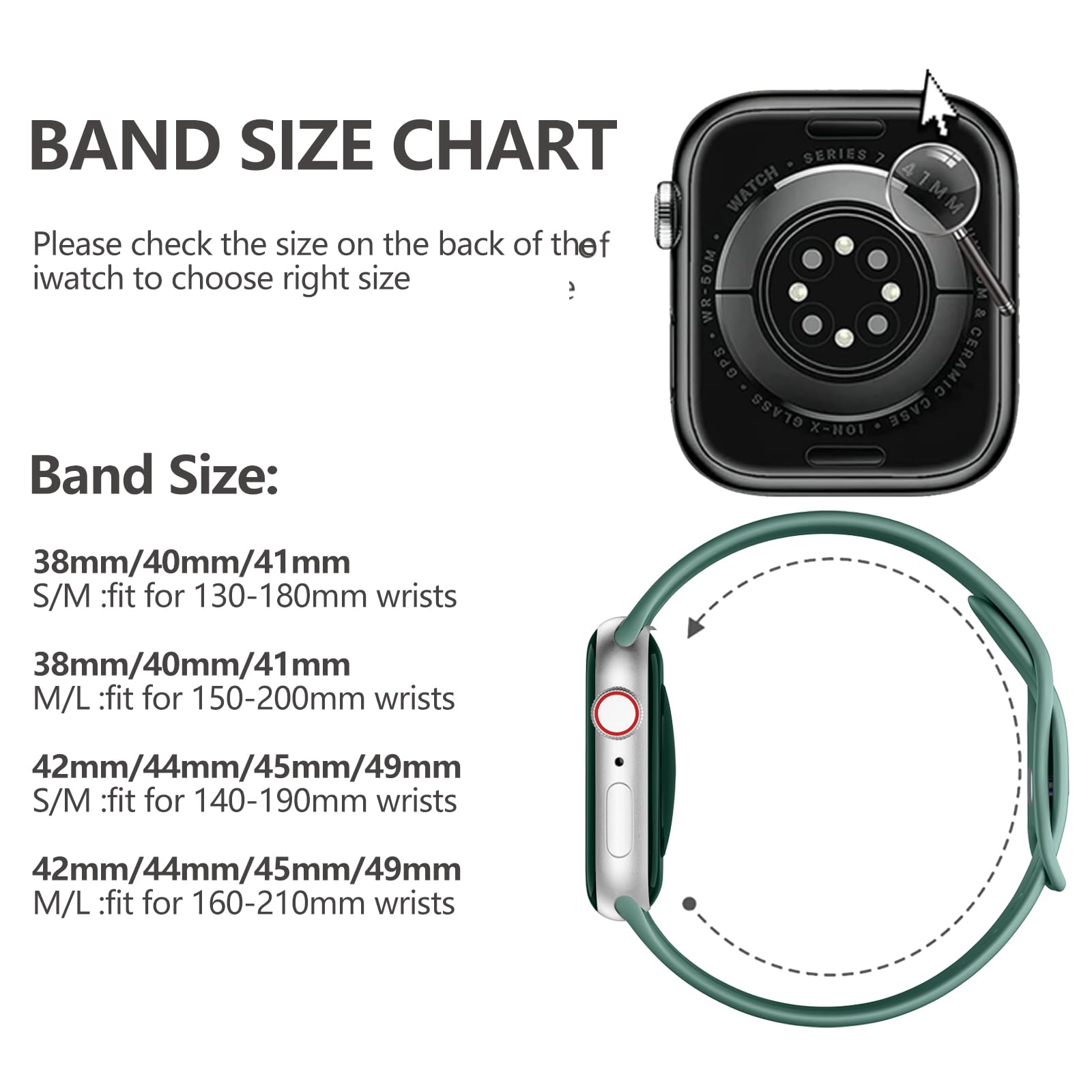 Daqin Compatible With Apple Watch Band 44Mm 45Mm 46Mm 42Mm 49Mm 41Mm 38Mm 40Mm Women Men, Soft Silicone Sport Iwatch Replacement