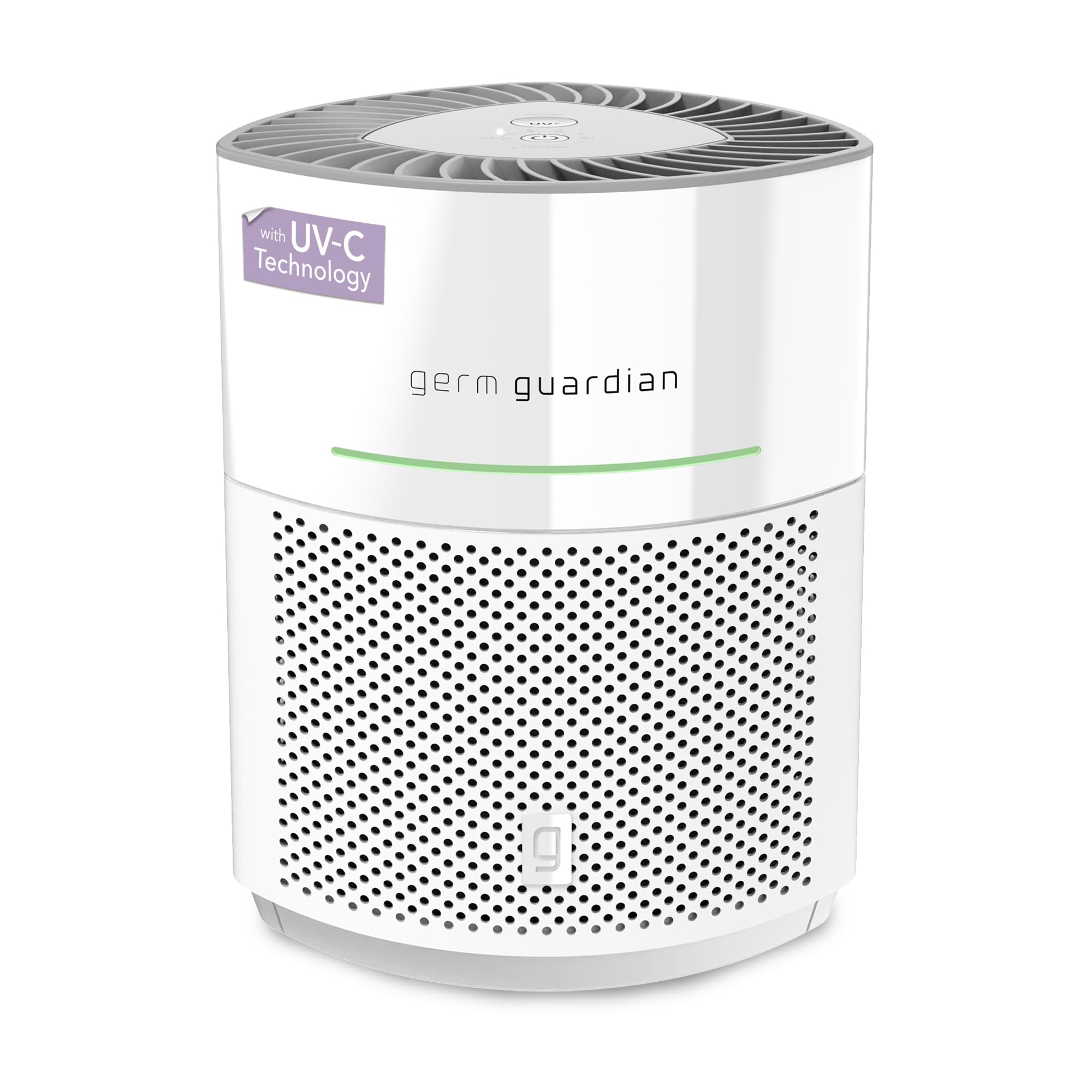 Germguardian Airsafe+ Home Air Purifiers, Hepa Air Purifiers For Home, Uv C Light, Air Quality Sensor, 360 Hepa Filter, Covers 1