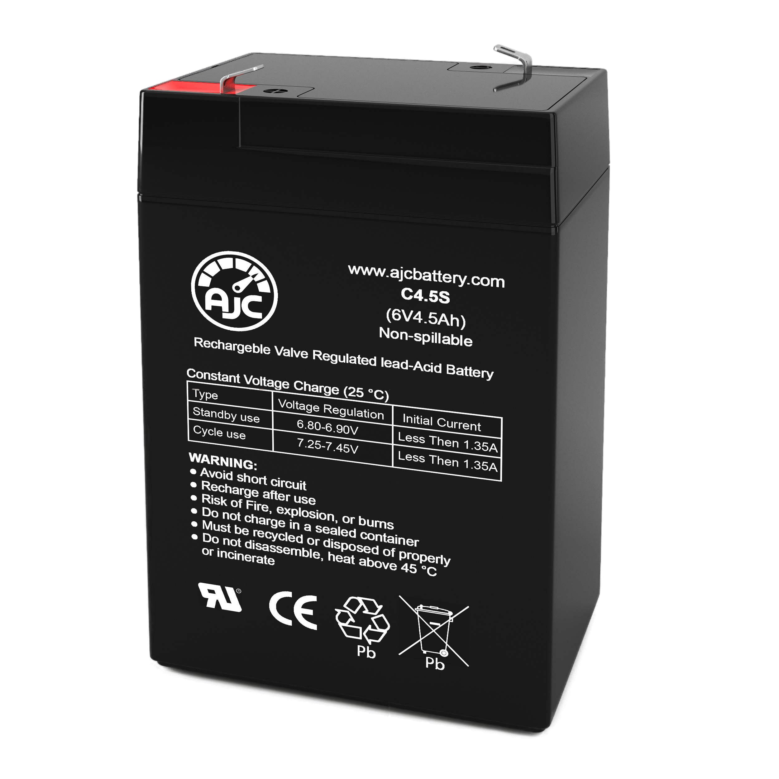 Ajc Battery Compatible With Hkbil 3Fm4.5 6V 4.5Ah Sealed Lead Acid Battery