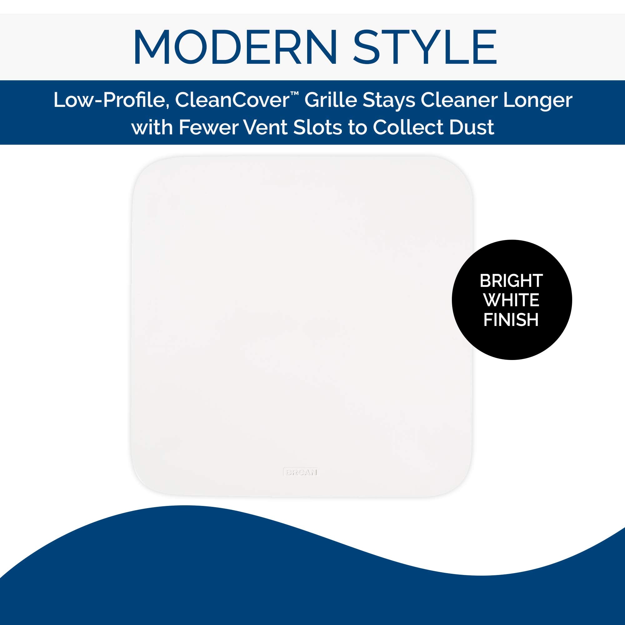Broan Nutone Fg701S Universal Cleancover Bathroom Exhaust Upgrade Grille Cover, White Bath Fan
