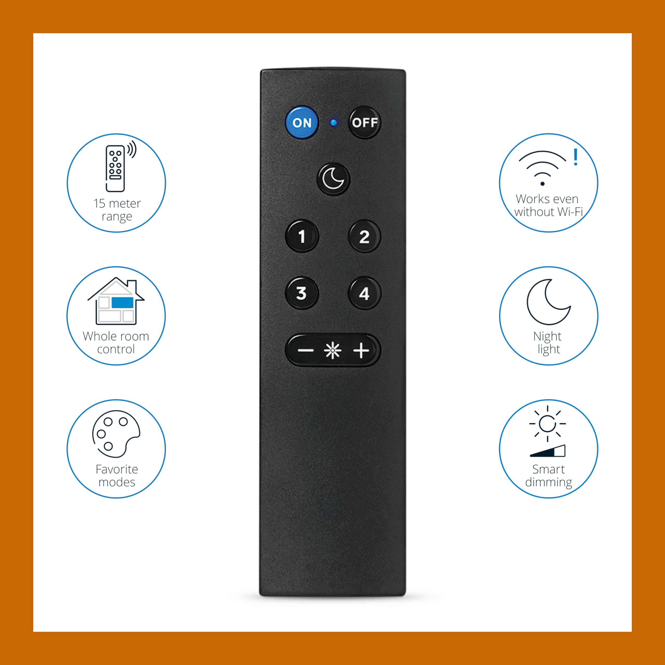 Wiz Remote   Pack Of 2   Works With All Wiz Connected Products   Turn Lights On Or Off, Brighten Or Dim The Room   Control With