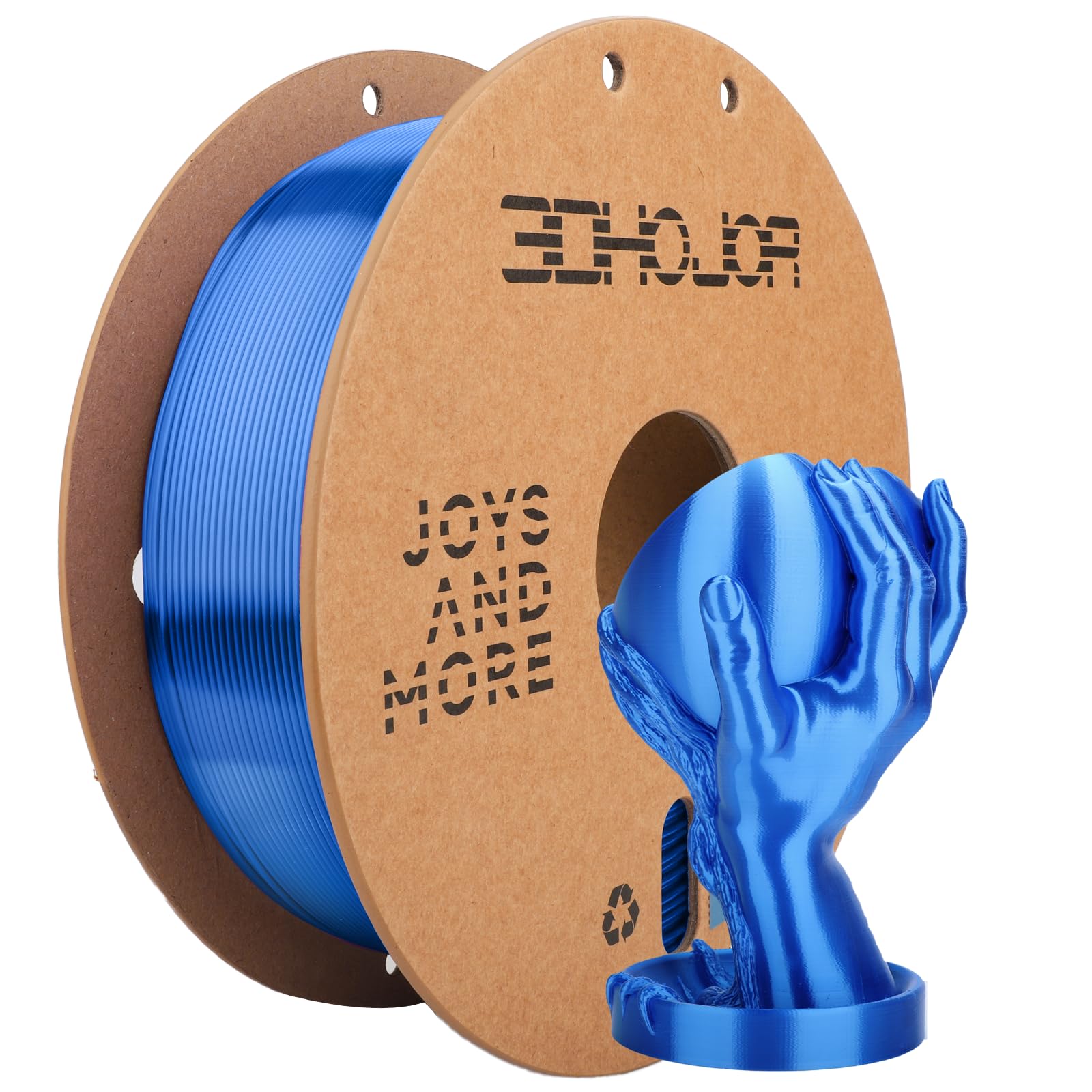 3DHoJor Silk Gold PLA Filament 1.75mm, PLA Filament 1.75mm Silk Shiny 3D Printer Filament, 1kg Cardboard Spool (2.2lbs), Dimensi