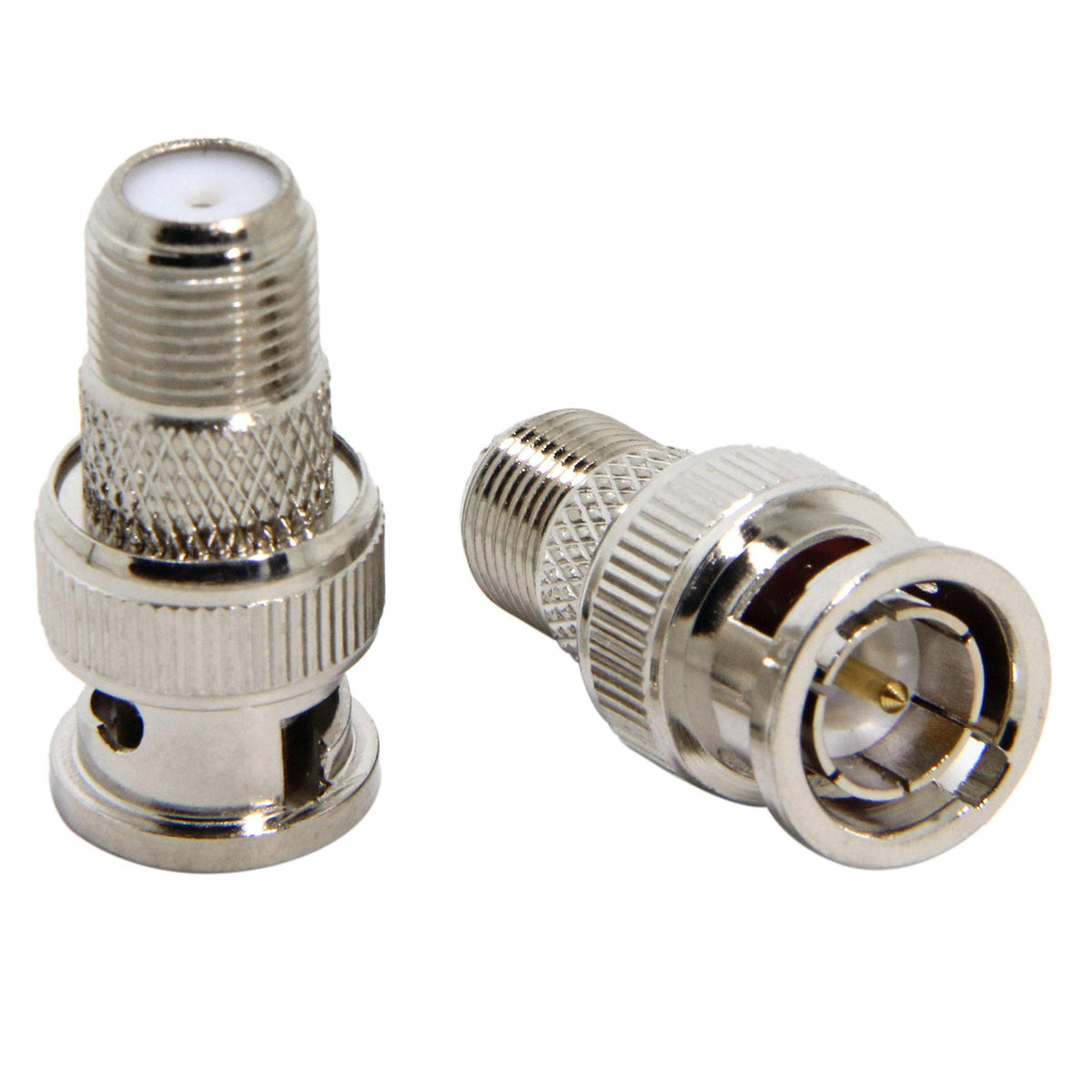 F To Bnc Connector, 2 Pack Bnc Male To F Female Coax Adapter 75 Ohm, Rg6, Rg59 Connector For Scanner And Camera, Cannot Be Used On Tvs, Antennas Or Computers