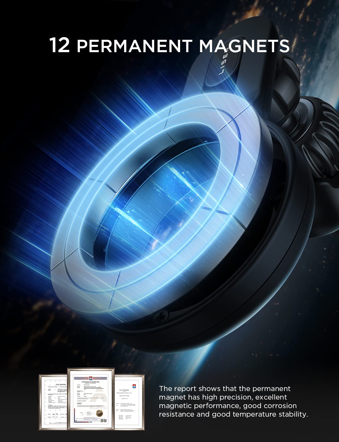 Lisen For Iphone 16 Magsafe Car Mount, [Quick Install] Ultra Magnetic Long Arm Mag Safe Car Phone Holder Vent, Car Accessories F