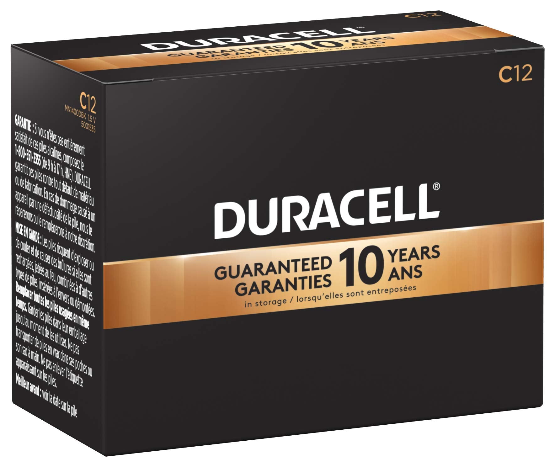 Duracell   Coppertop C Alkaline Batteries With Recloseable Package   Long Lasting, All Purpose C Battery For Household And Busin