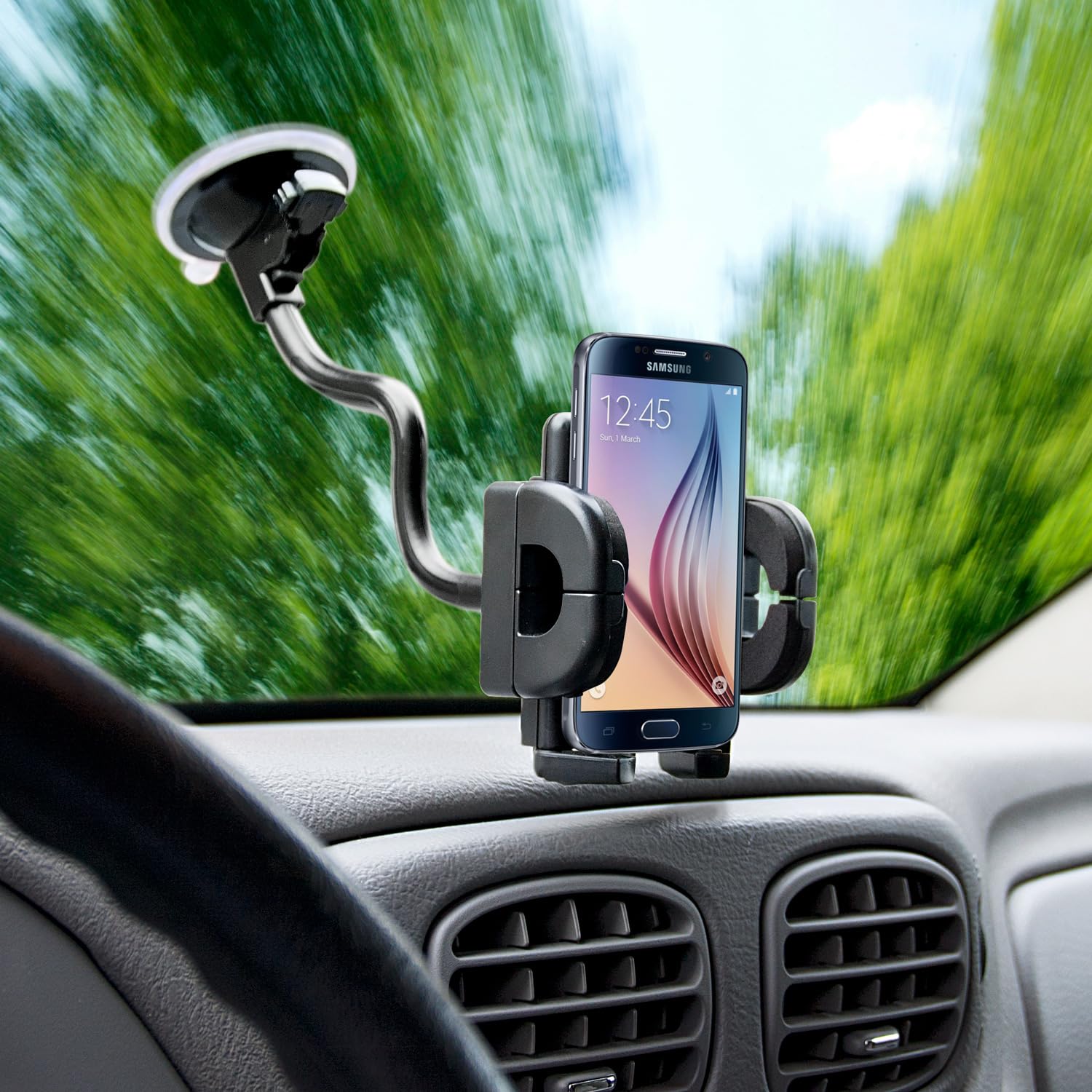 Bracketron Universal Grip It Rotating Windshield Car Mount Phone Holder Cradle Hands Free Iphone X 8 Plus 7 Se 6S 6 5S 5 4 Samsu