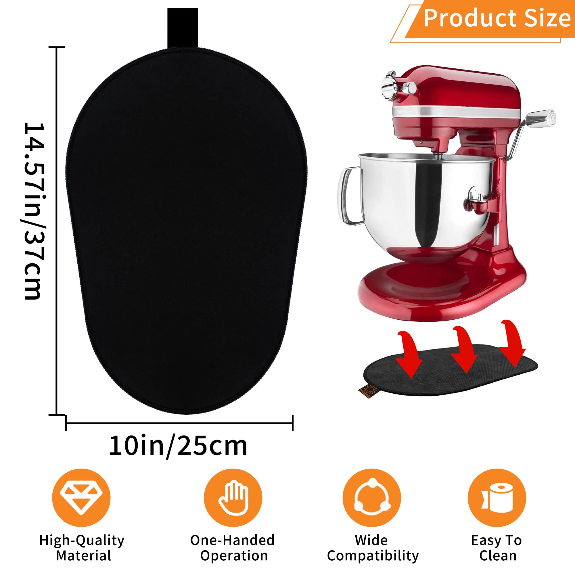 Sliding Mat For Kitchenaid Mixer, Mover Mat Pad For 5 8Qt Bowl Lift Stand Mixer, Kitchen Appliance Slider Compatible For Pro 600