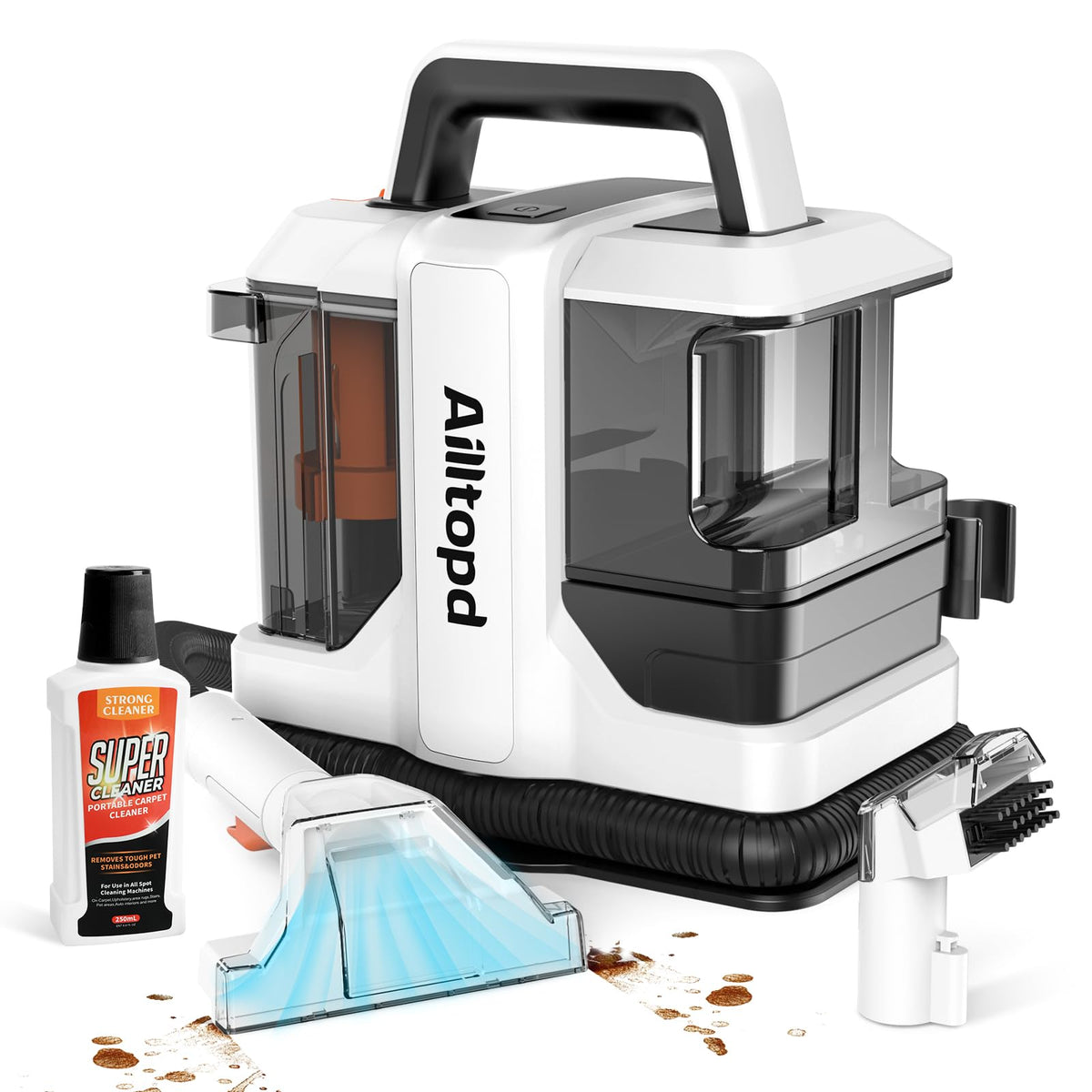 Ailltopd Portable Carpet & Upholstery Spot Cleaner, Powerful Suction&Deep Stain Cleaning Carpet Cleaner Machine For Area Rugs, C