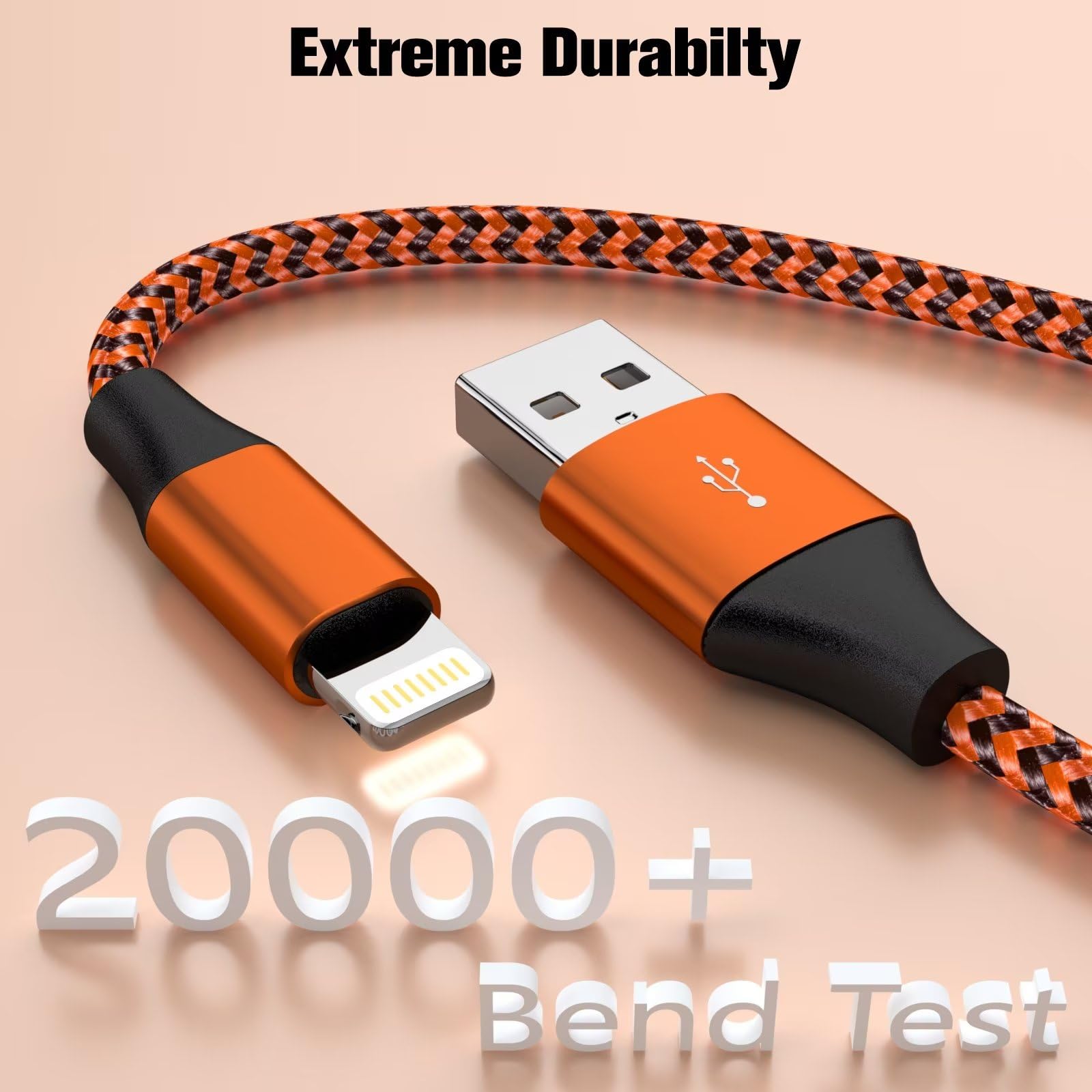 3 Pack 3Ft Iphone Charger, Apple Mfi Certified Iphone Charger Fast Charging Usb To Lightning Cable Nylon Braided Iphone Charger