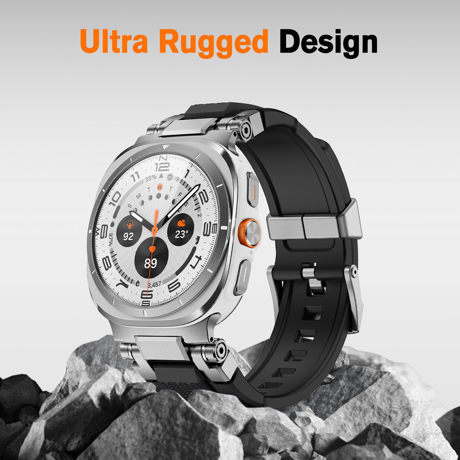 Amband For Samsung Galaxy Watch Ultra (2024) Bands For Men, Stylish Strap With 316L Stainless Steel Lug For Galaxy Watch7 Ultra