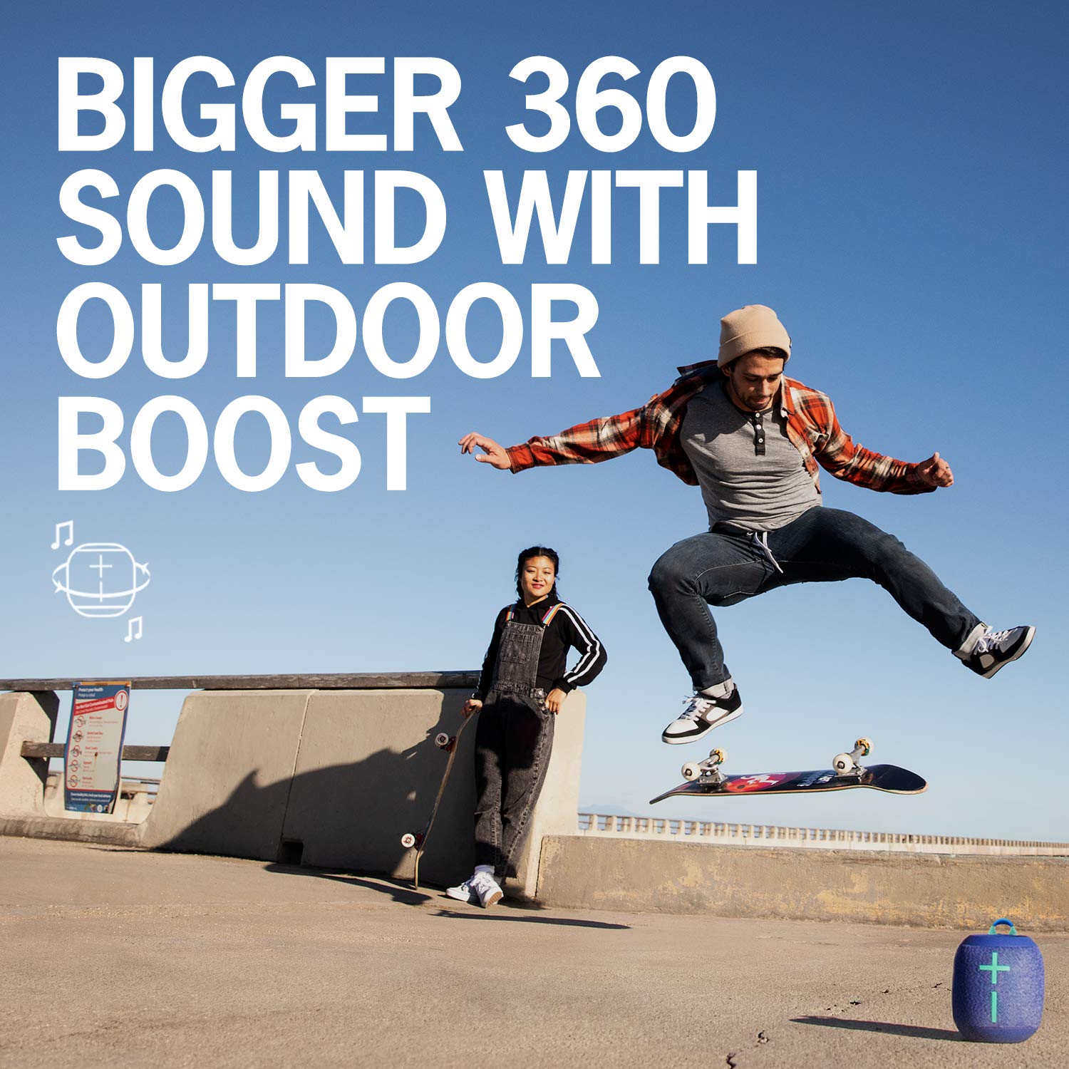 Ultimate Ears Wonderboom 2, Portable Wireless Bluetooth Speaker, Big Bass 360 Sound, Waterproof / Dustproof Ip67, Floatable, 33