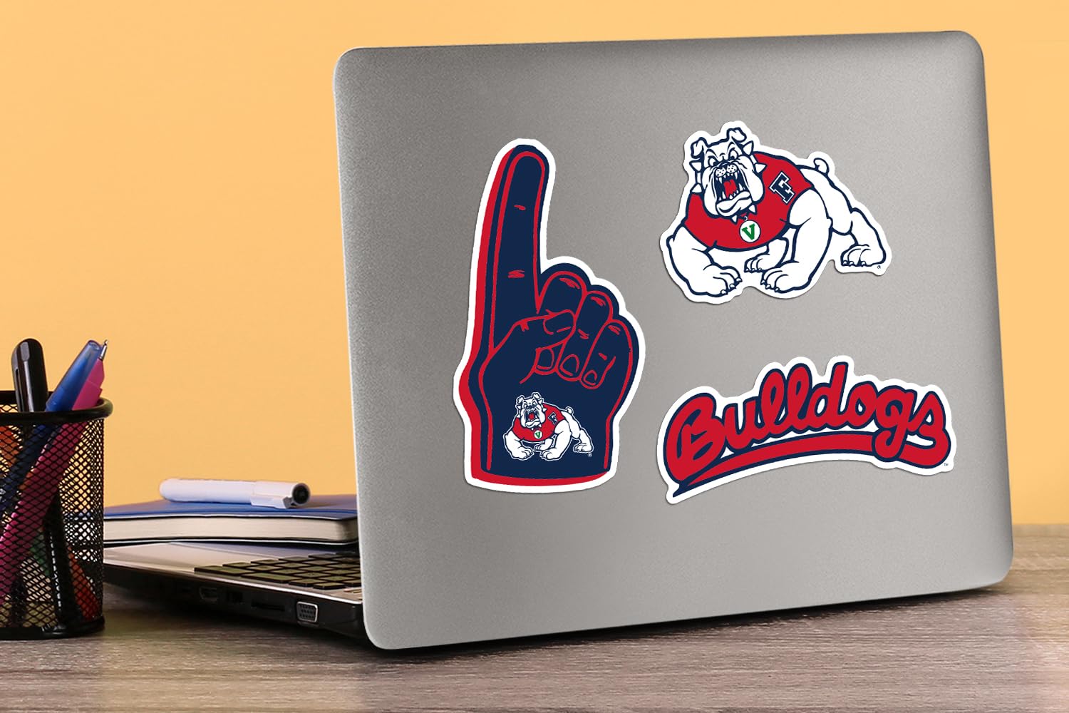 GRAPHICS & MORE Fresno State University Vinyl Stickers - 9 Pack for Laptop, Water Bottle, Scrapbooking, Indoor/Outdoor Use