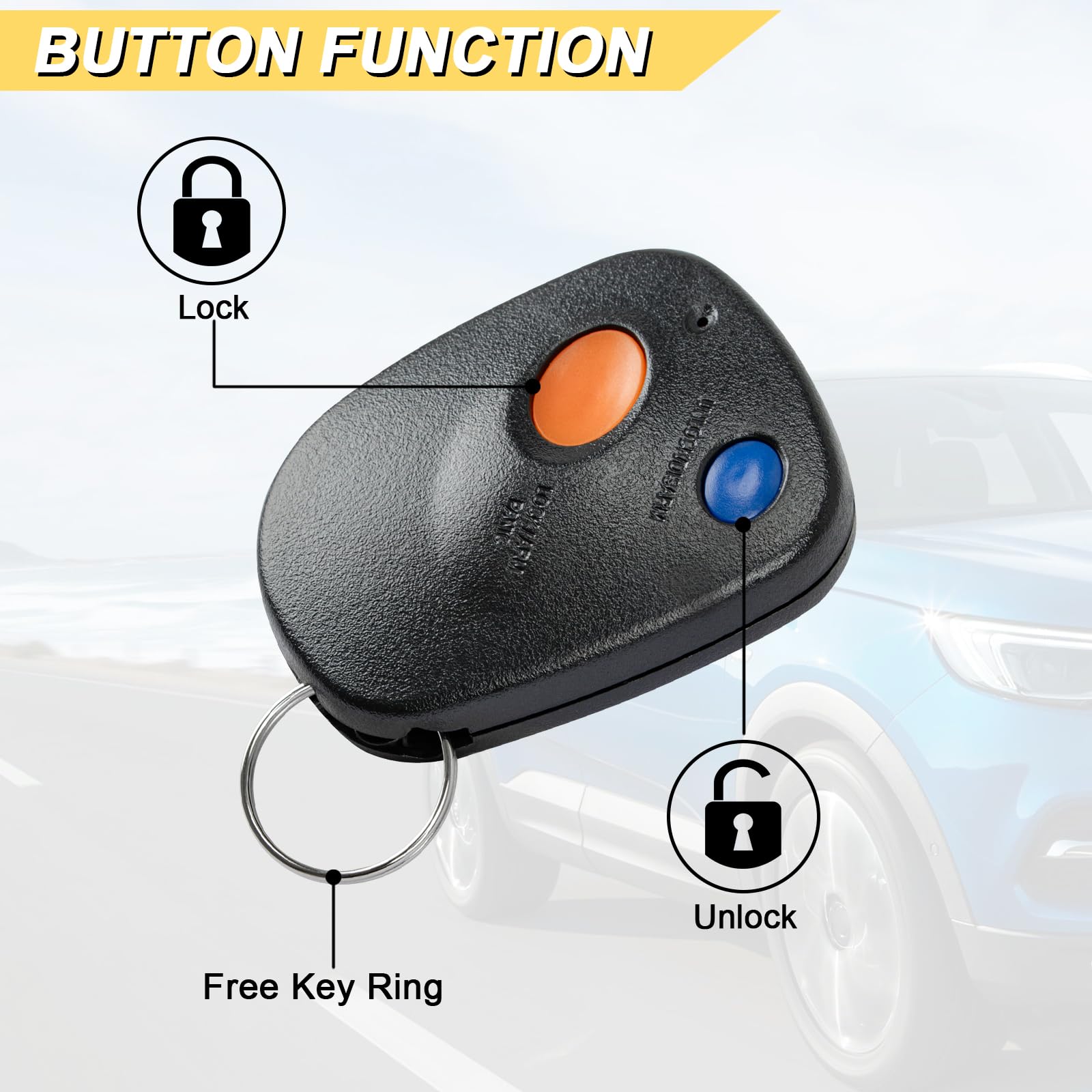 Vurkcy Key Fob Replacement For 1999-2004 Subaru Legacy/ 03-06 Baja/ 01-04 Forester/ 00-04 Impreza Outback Car Keyless Entry Remo