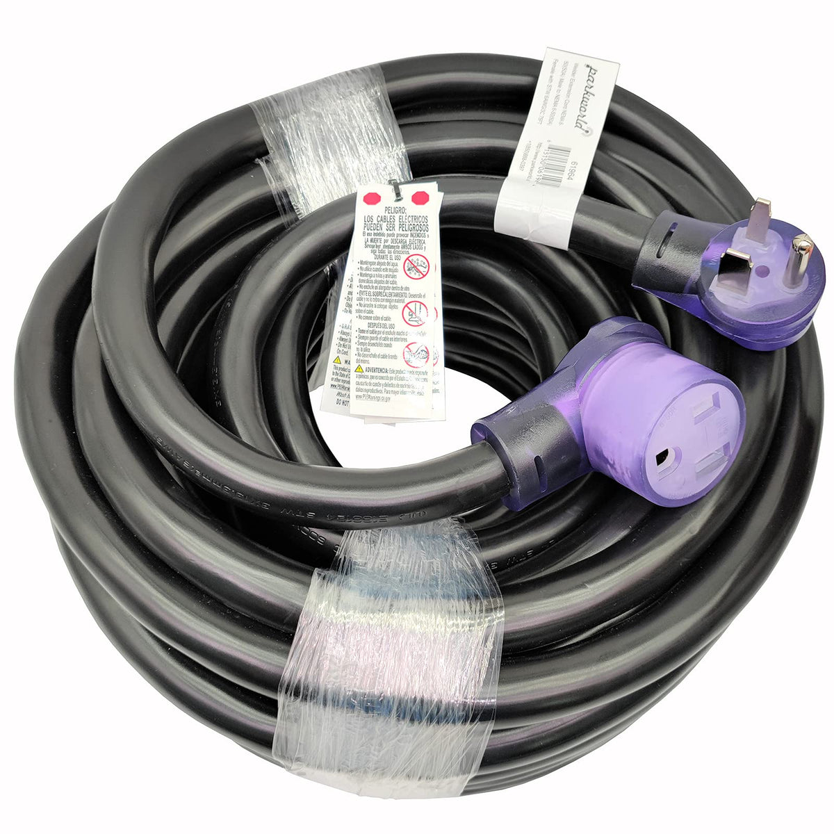 Parkworld 61964 6Awg 6 50 Extension Cord 50 Amp, 250 Volt Welder Extension Cord 50A 6 Gauge 3 Prong 6 50P To 6 50R (75Ft)