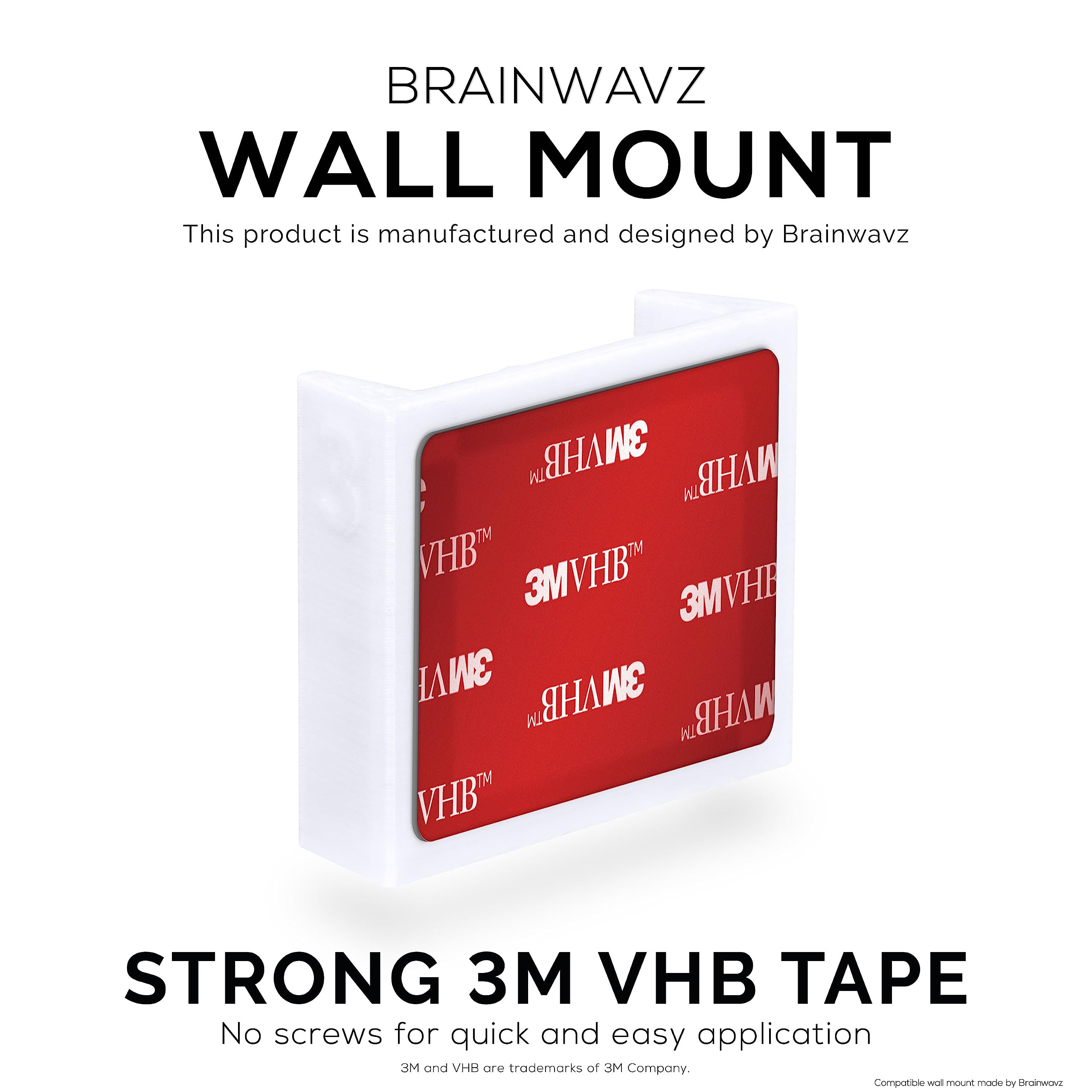 Brainwavz 3 Pack Wall Mount For Wyze Cam V3 & V4, Adhesive Vhb Stick On   Easy To Install, No Tools Needed, No Mess, No Drilling