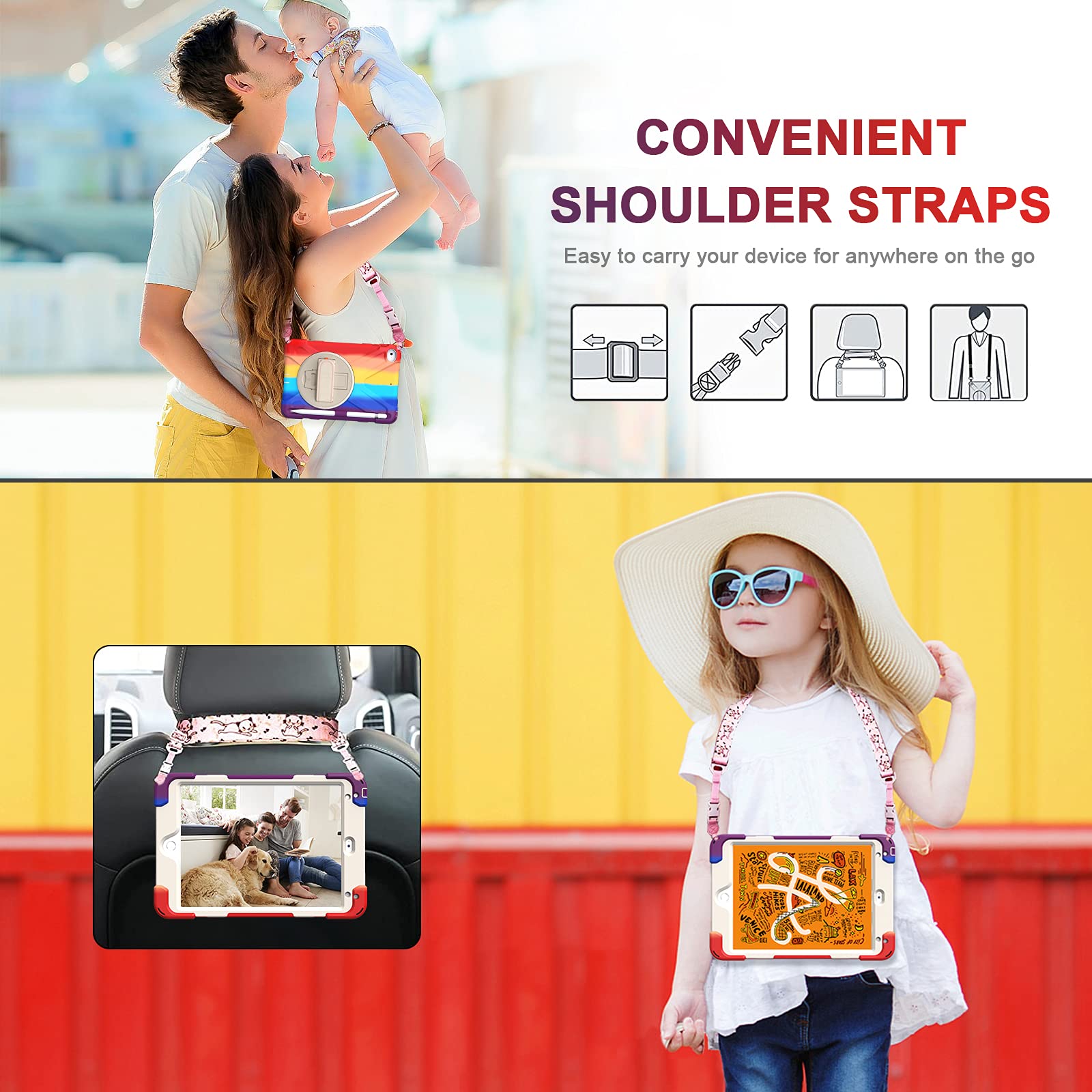 Gerutek Ipad Mini 5Th/4Th Generation Case, 3 Layer Structure Heavy Shockproof Ipad Mini 5/4 Case, Ipad Mini Case 5Th Generation