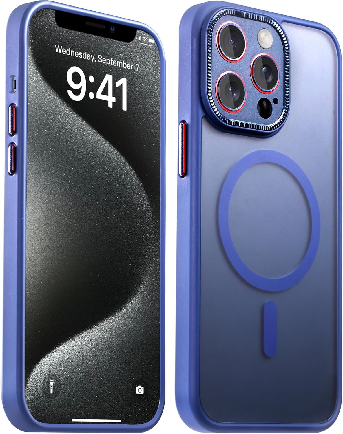 Yzoiko Magnetic Case For Iphone 13 Pro Max Case With Integrated Camera Lens Protection [10Ft Military Grade Protection] Fits Mag