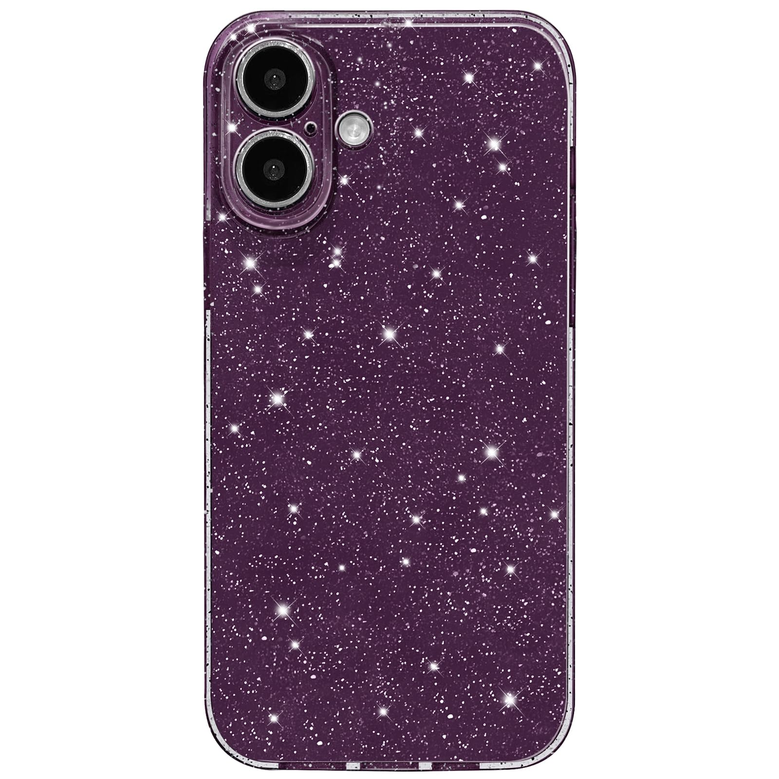 Hython Case For Iphone 16 Case Glitter Cute Sparkly Shiny Bling Sparkle Phone Cases 6.1'', Thin Slim Fit Soft Tpu Bumper Shockpr