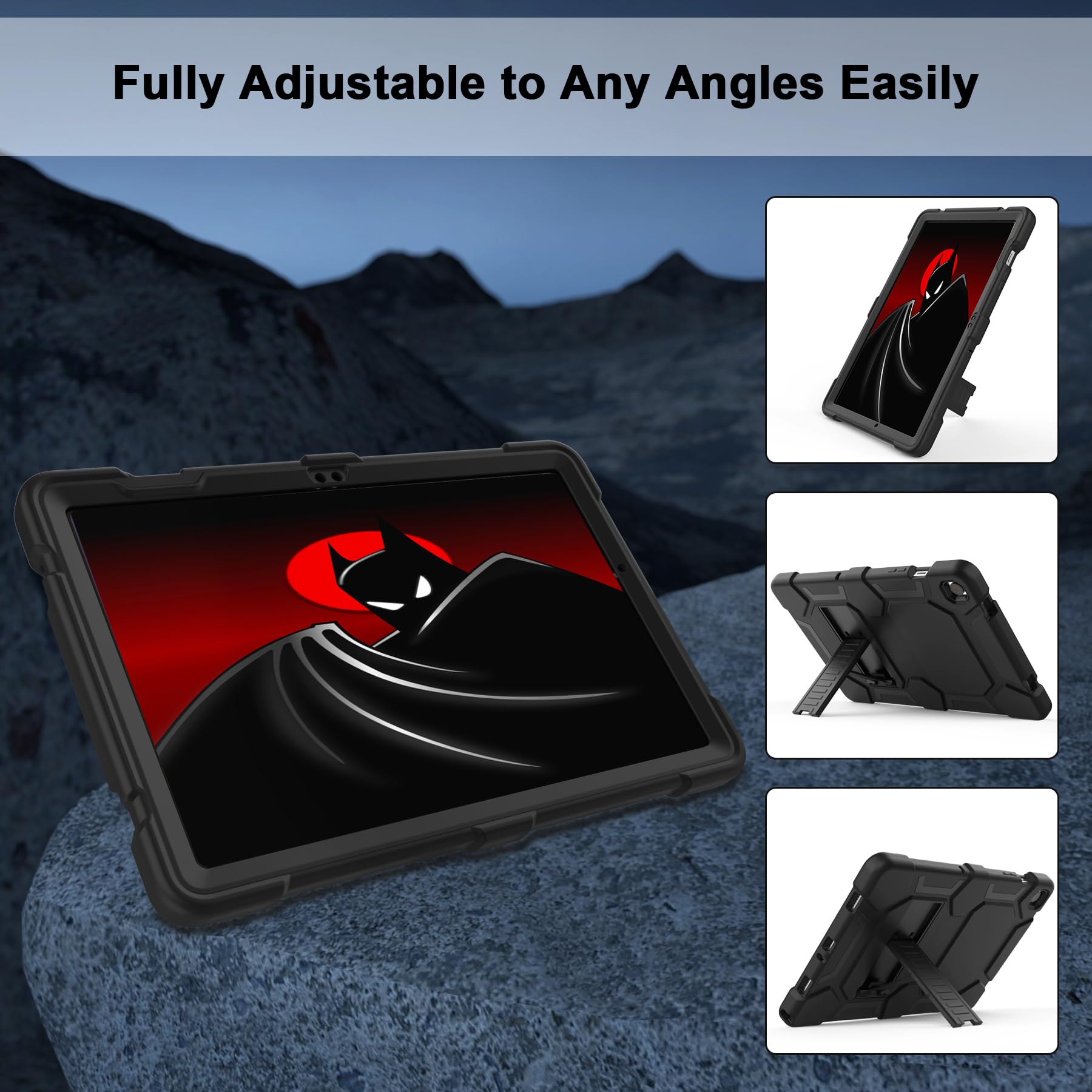 Ccmao Case For Samsung Galaxy Tab A9+/A9 Plus 11'' 2024 Model (Sm X210/X216/X218), Complete Protection Heavy Duty Shockproof Rug