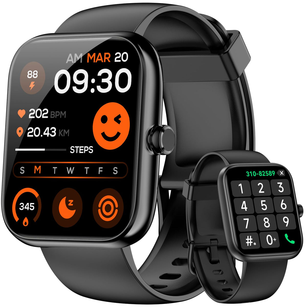 Smart Watch For Men Women Alexa Built-In, 1.83 '' Hd Fitness Tracker Touchscreen With Call Function, Ip68 Waterproof, 120+ Sport