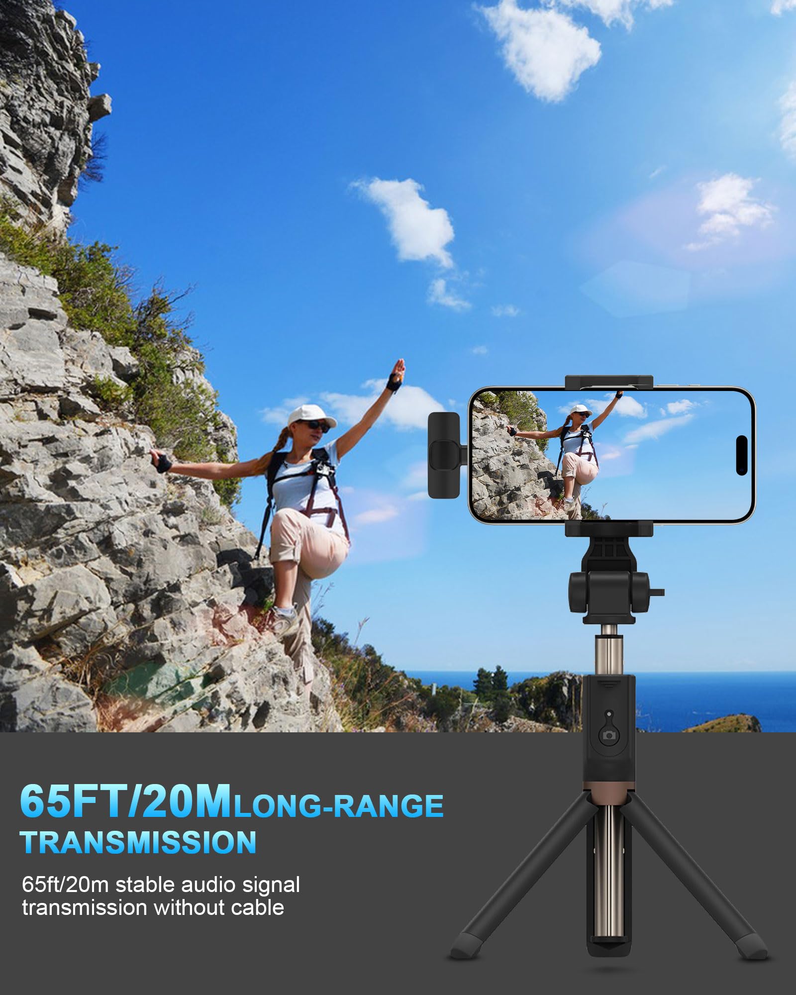 Wireless Lavalier Microphone Usb C, Lapel Bluetooth Mic For Apple Iphone 15 Pro Max/ Plus, Lavalier Microfono Inalambrico Para A