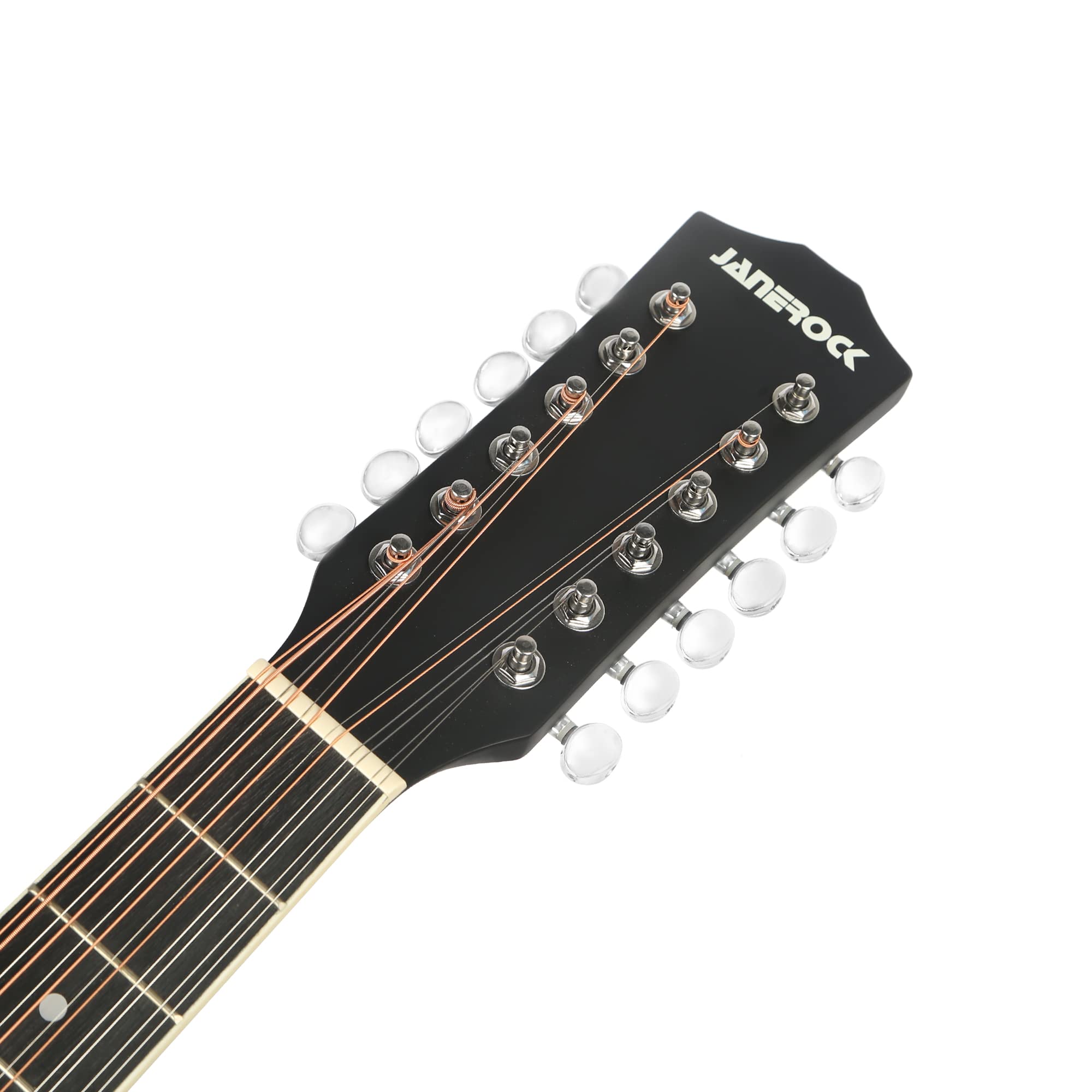Janerock 12 String Guitar 12 String Acoustic Electric Guitar,Cutaway Guitar,Bundle With Gig Bag,Tuner,Strings,Strap, Picks