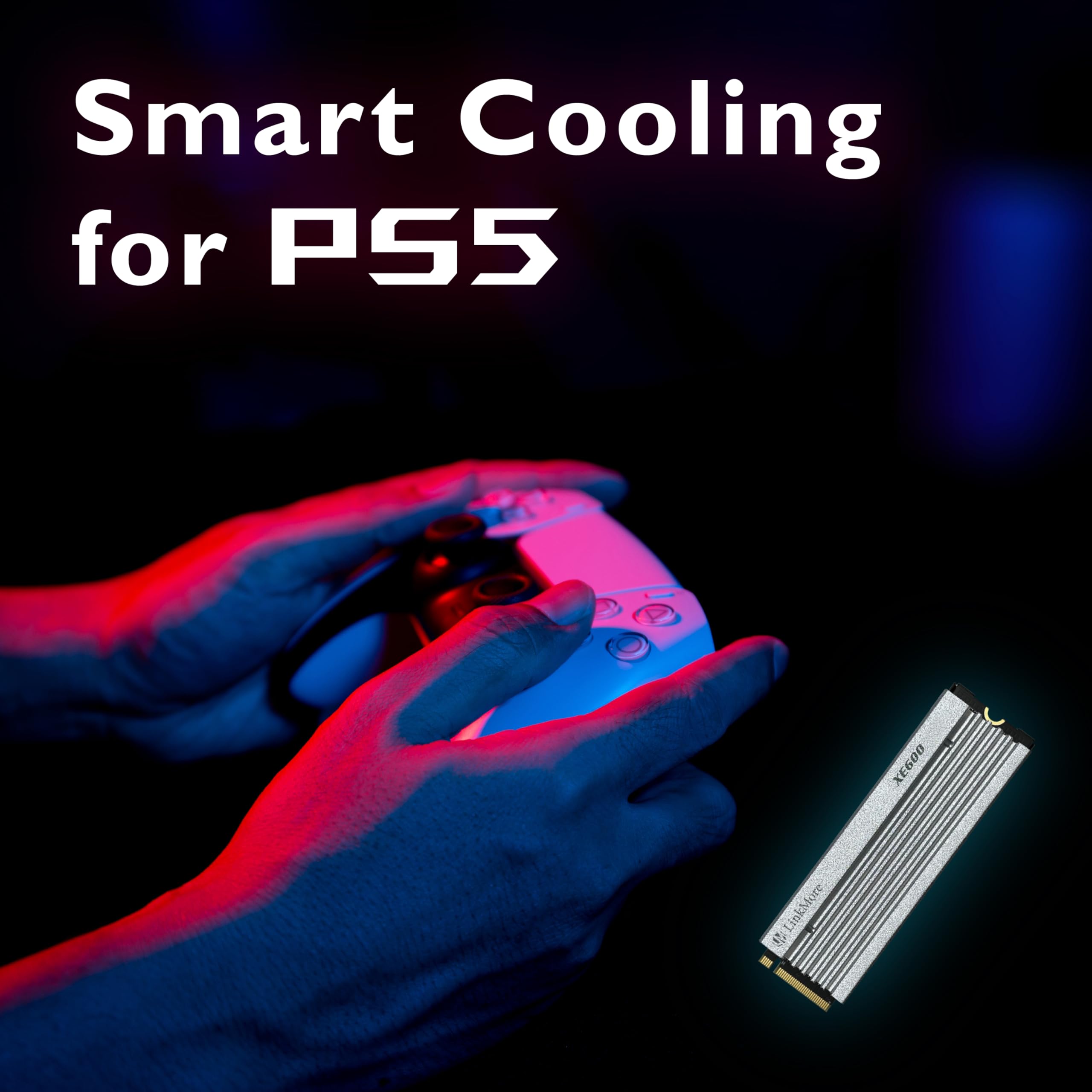 Linkmore Xe600 4Tb M.2 2280 Ssd, Pcie Gen4 Nvme Internal Gaming Solid State Drive With Heatsink, Up To 7200 Mb/S, Compatible Wit