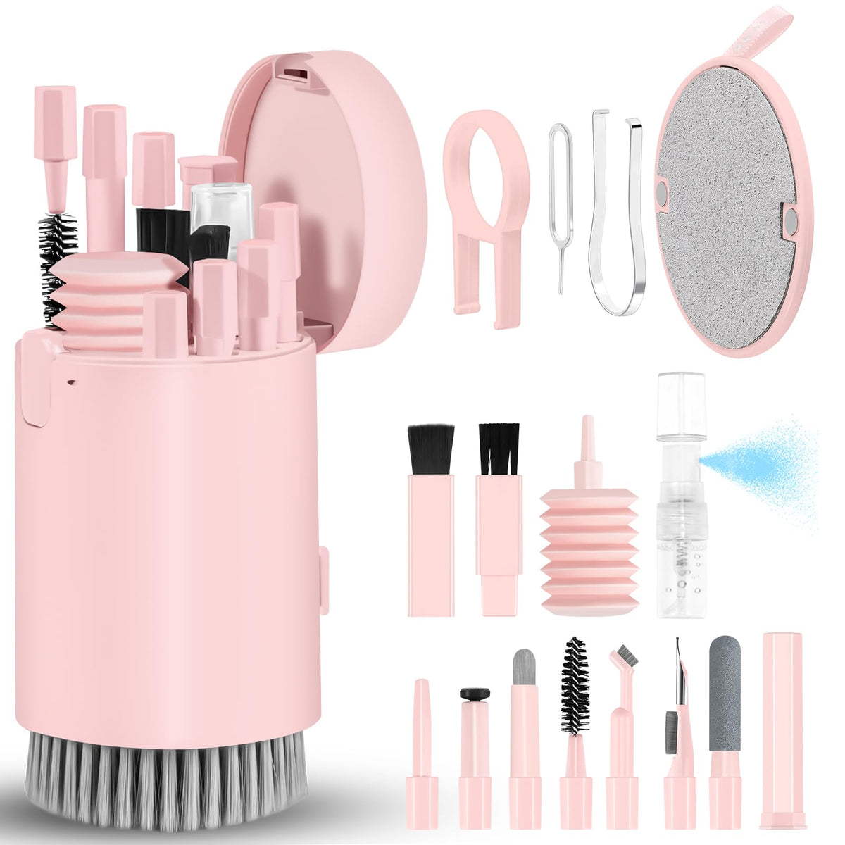Laptop Phone Screen Cleaner Kit, Computer Keyboard Brush Cleaning Spray For Iphone Airpods Macbook Ipad, 20-In-1 Electronic Devi