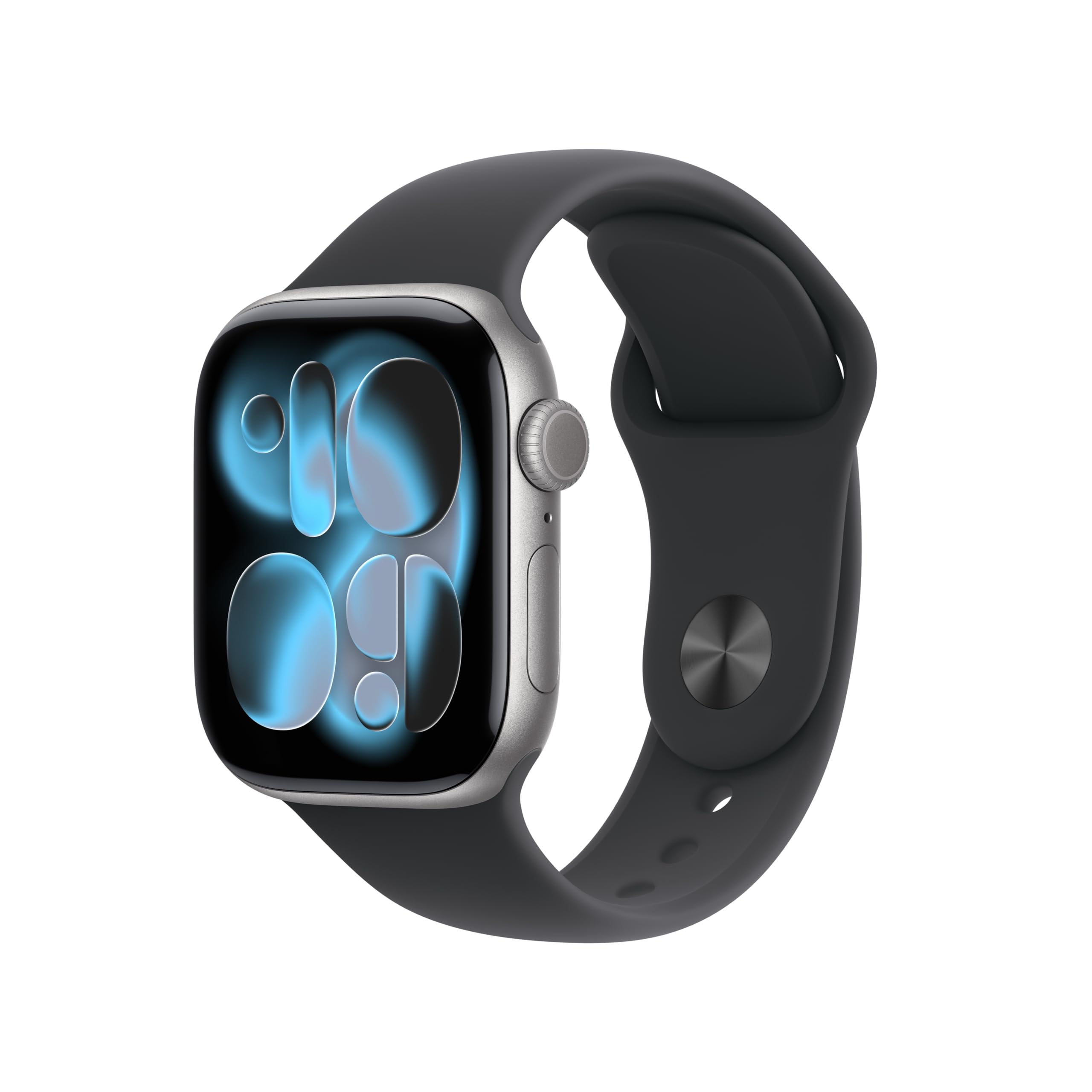 Apple Watch Series 11 [GPS 42mm] Smartwatch with Space Grey Aluminum Case with Black Sport Band - M/L. Sleep Score, Fitness Trac