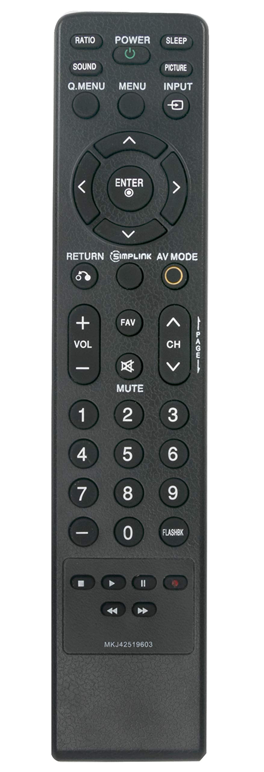 New MKJ42519603 Replaced Plasma TV Remote fit for LG TV 42PG10 42PG20 42PG20-UA 42PG20C 42PG20C-UA 42PG20UA 42PG25 42PG65C 50PG10 50PG20 50PG20C 50PG20C-UA 50PG20CUA 50PG20-UA 50PG25 50PG30 50PG30C